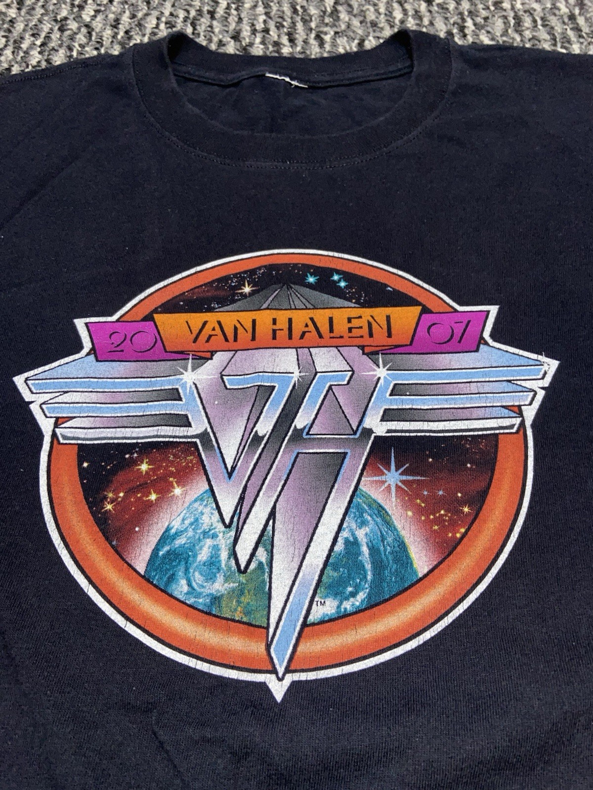 Vintage Van Halen Tour Shirt 2007 David Lee Roth Comeback Vg Cond No Tag OG