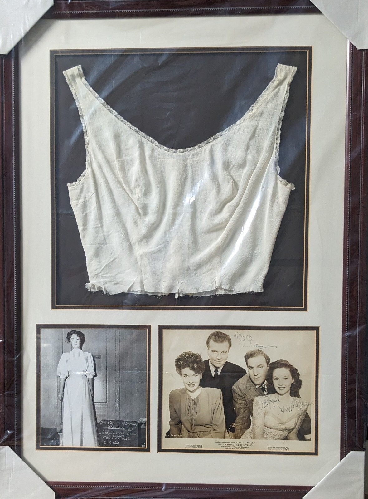 Susan Hayward Screen Worn And Signed Collage