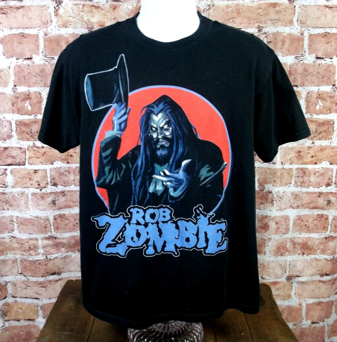 ROB ZOMBIE 2010 Spookshow Deluxe MAGICIAN T-SHIRT Dragula White Zombie, MEDIUM m