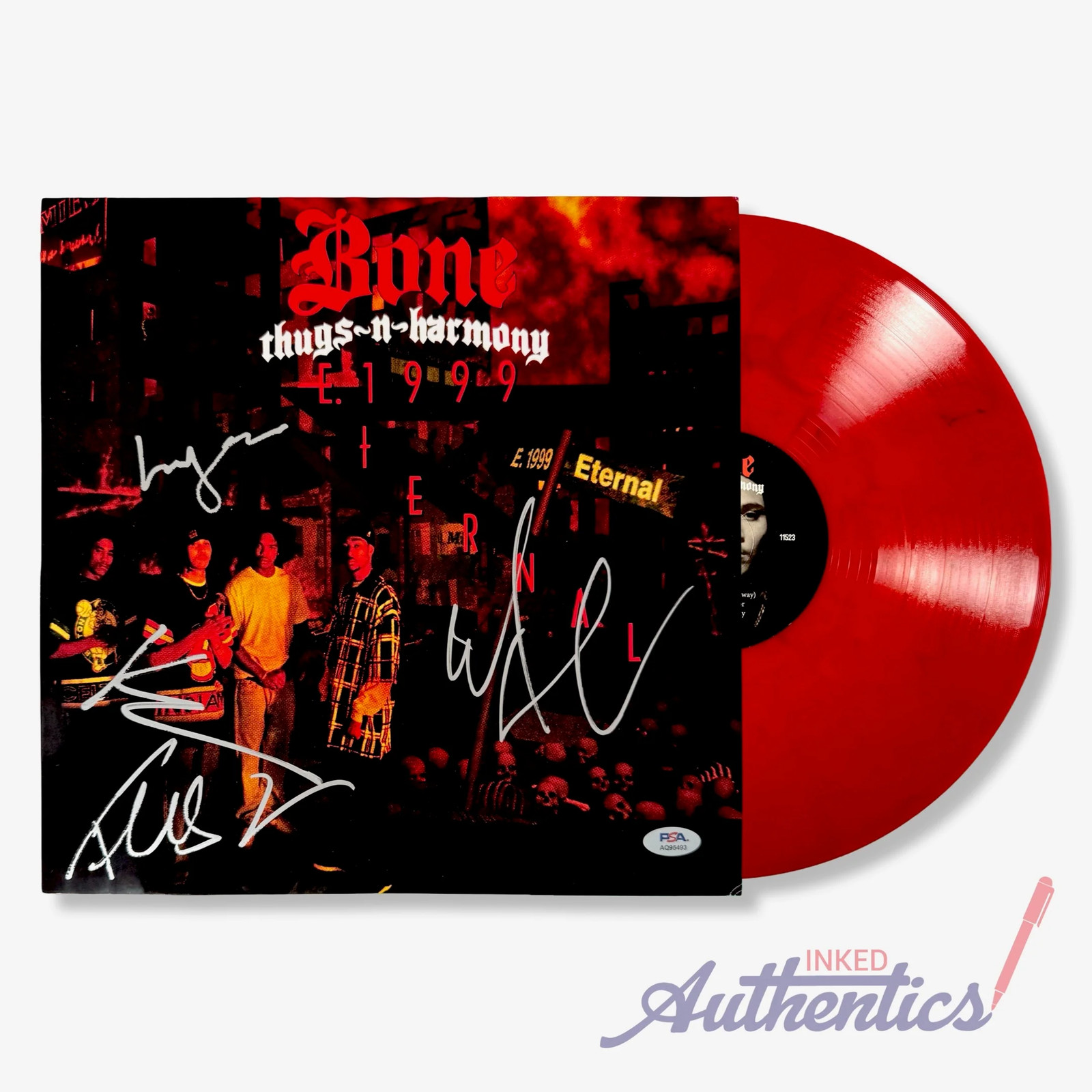 Bone Thugs-N-Harmony Signed Autographed Vinyl LP “E. 1999 Eternal” PSA/DNA Authe