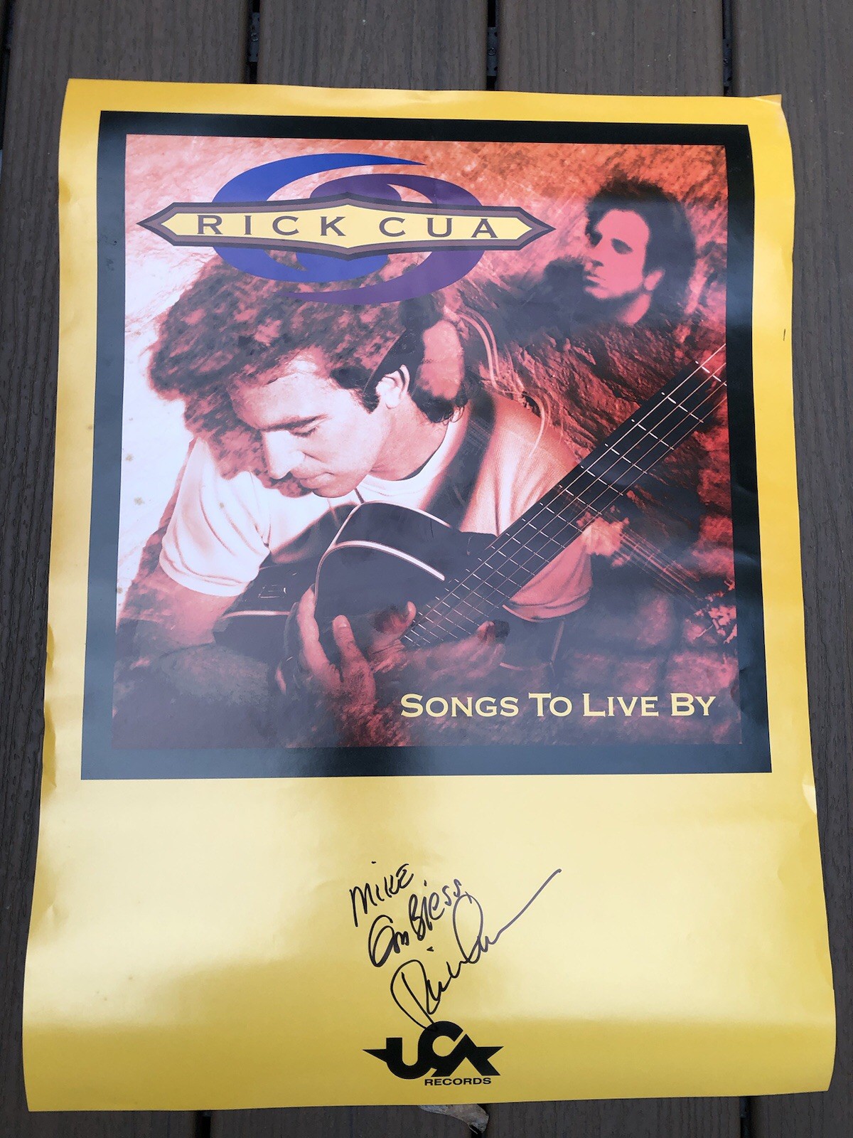 Rick Cua Songs To Live By Poster Vintage 18”x22”