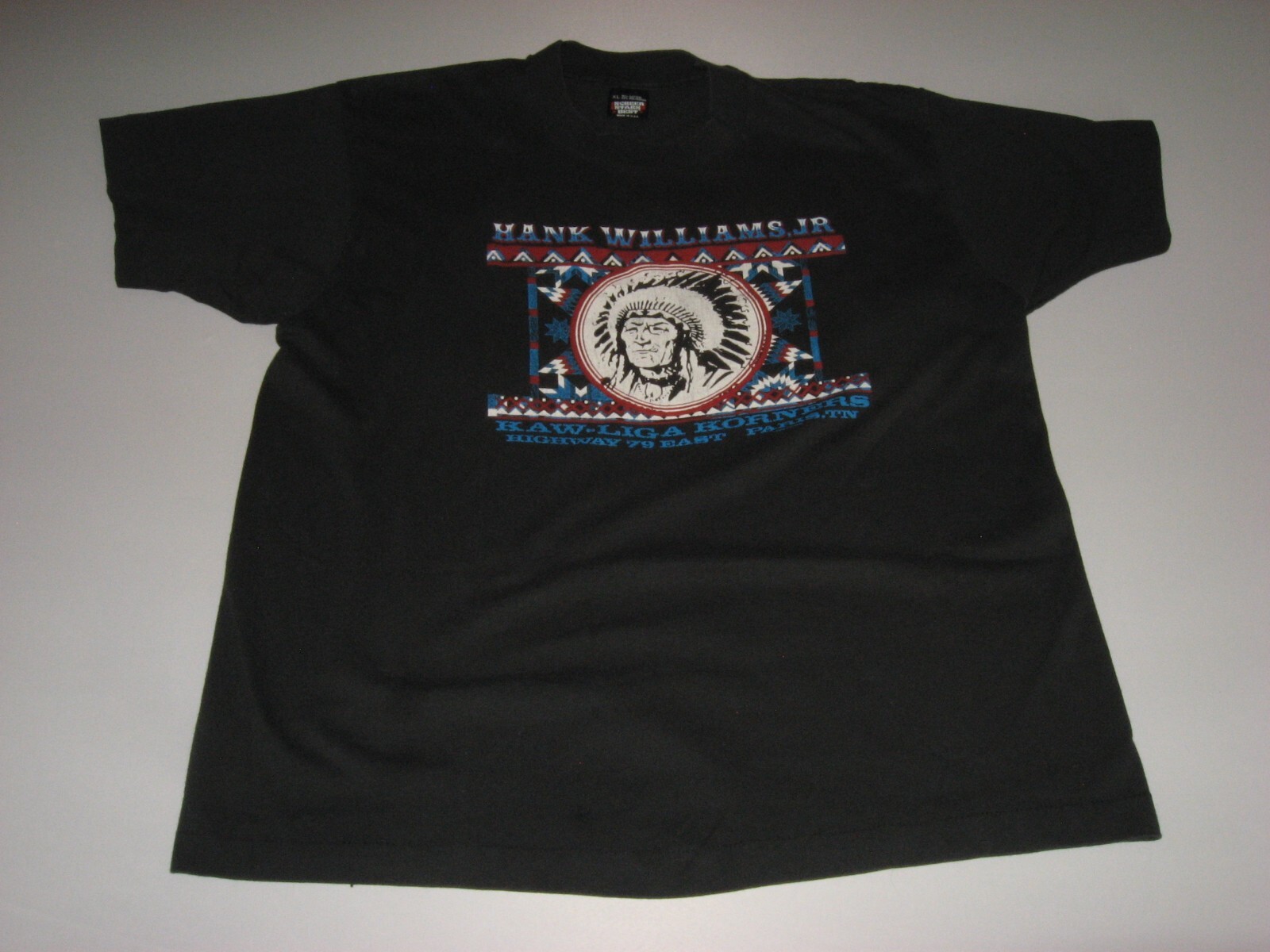 Vintage 80’s Screen Stars Men’s Hank Williams Jr. T Shirt Medium Paris TN USA