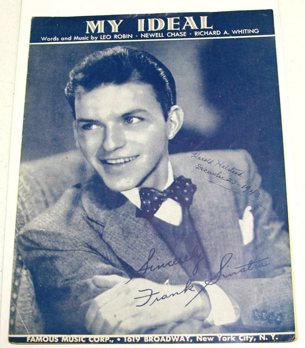 🎙️ c1940 Frank Sinatra My Ideal Sheet Music Vintage Facsimile Signature