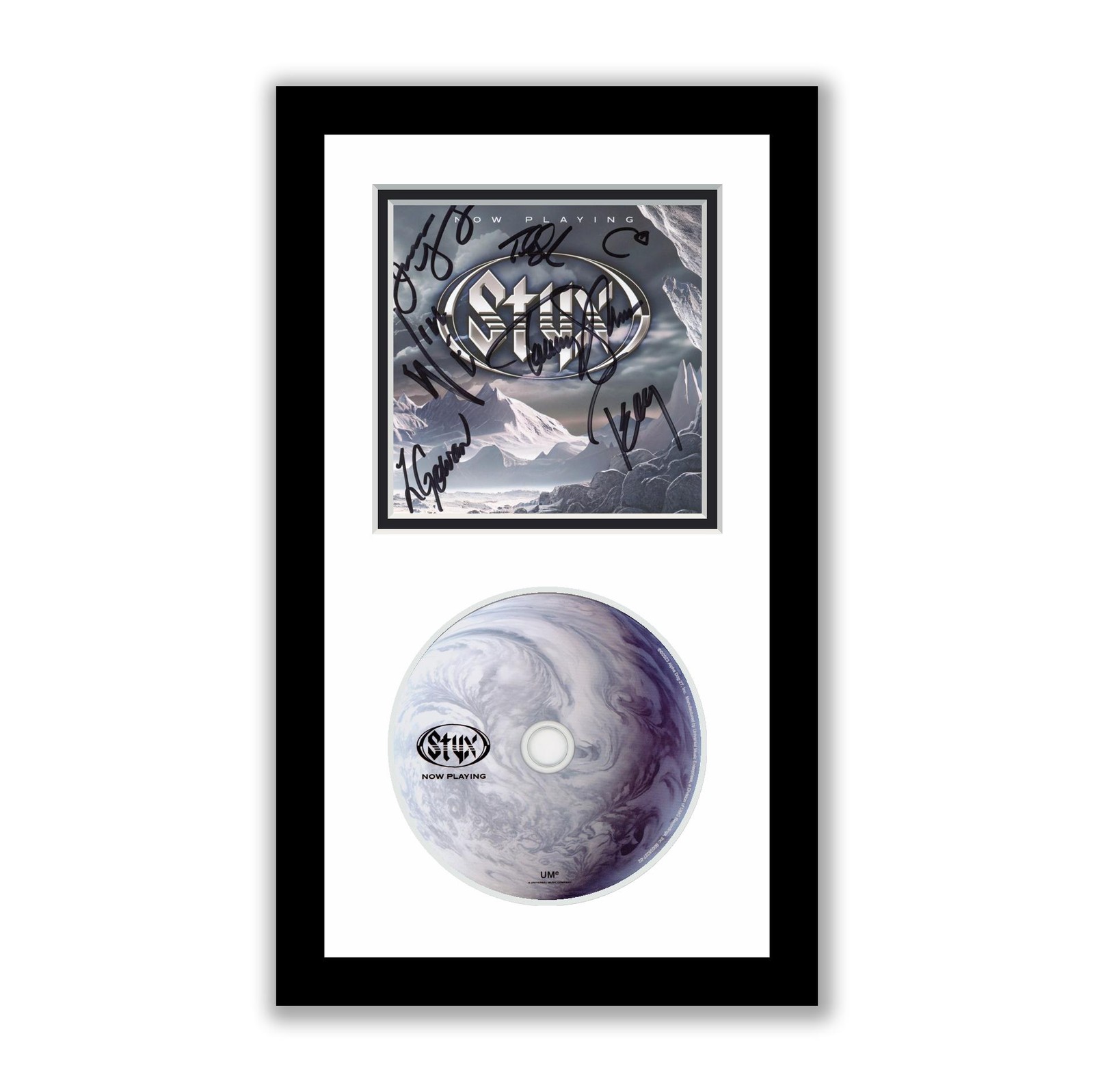 Styx Autographed Signed Framed CD Now Playing ACOA