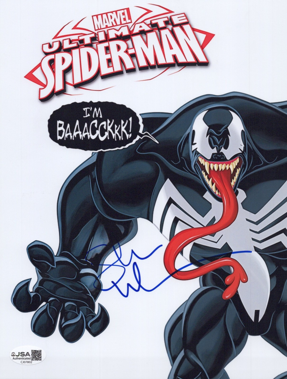 STEVEN WEBER Authentic Hand-Signed “ULTIMATE SPIDERMAN- VENOM” 8×10 Photo JSACOA