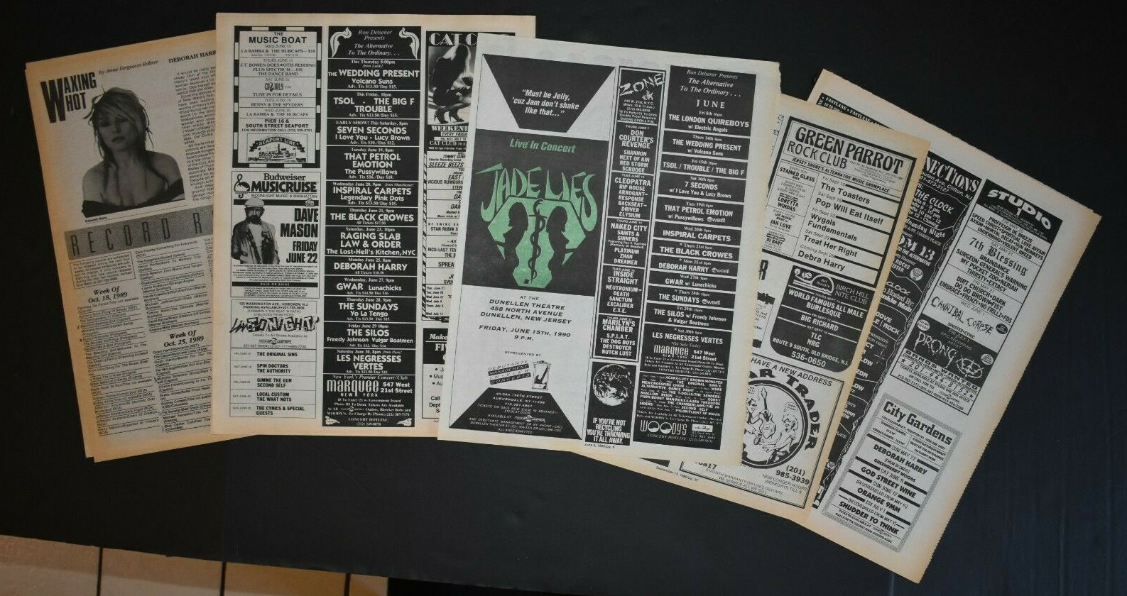 Deborah Harry 1989-1994 5PC Concert Ad/Album Review Lot Blondie