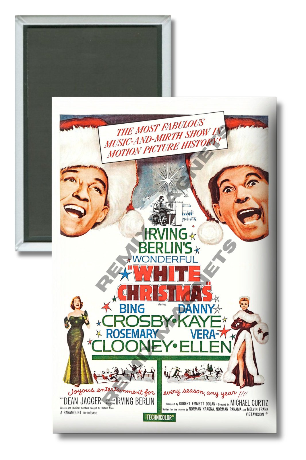White Christmas (1954) Movie Poster 2″ x 3″ Locker Magnet