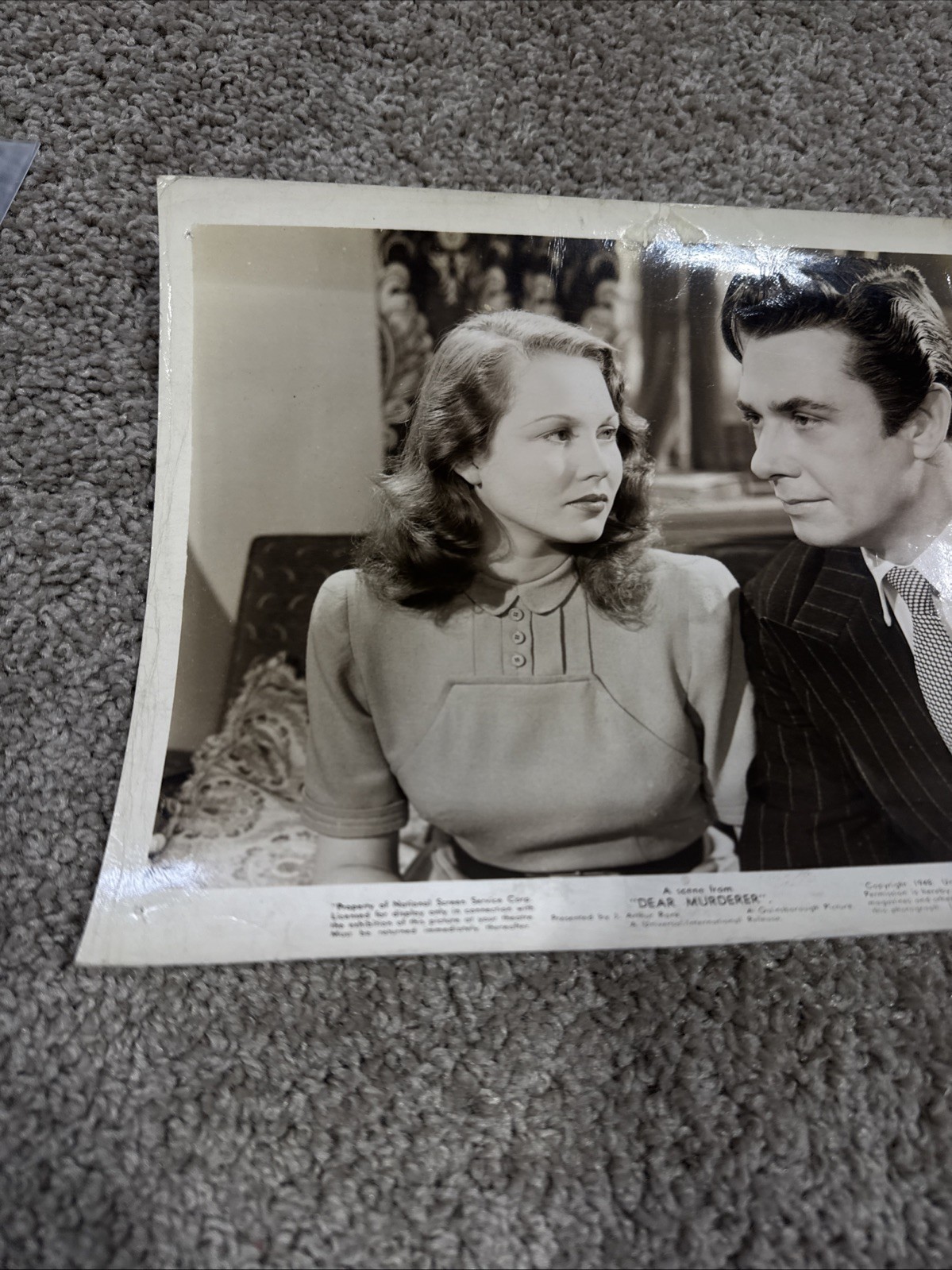 Original Vintage Photo 1948 Dear Murderer Hazel Court Maxwell Reed