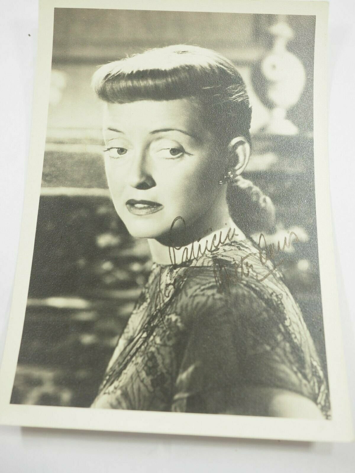 Betty Davis autographed to Patrice Wymore Actress B&W photo 5 X 7″