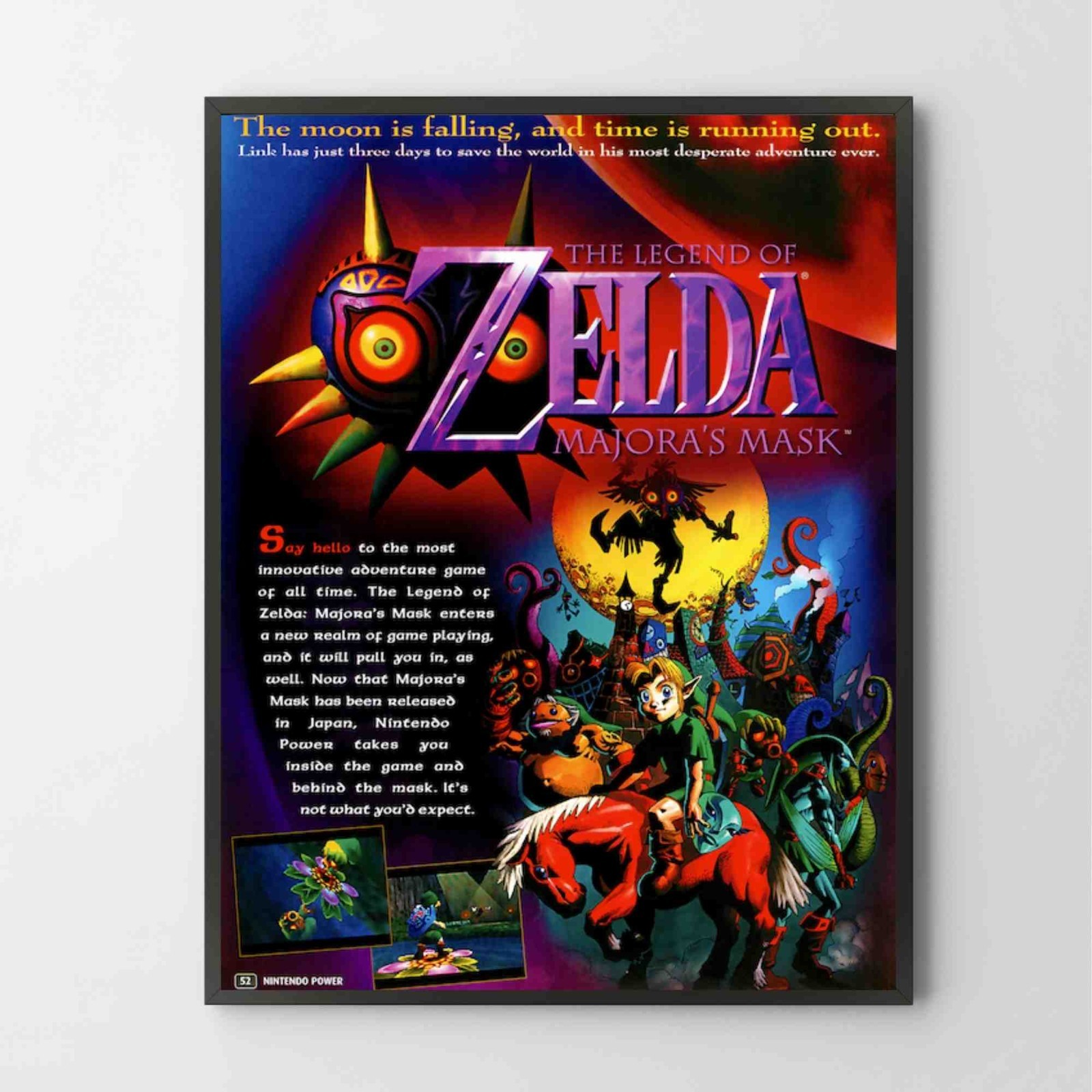 Poster Legend Of Zelda Major’s Mask Nintendo 64 N64 Glossy Unframed Print G2386