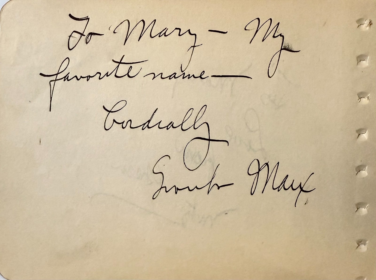 GRAUCHO MARX & MITZI GREEN Signed Autographed 4×5 ALBUM PAGE A Day at the Races