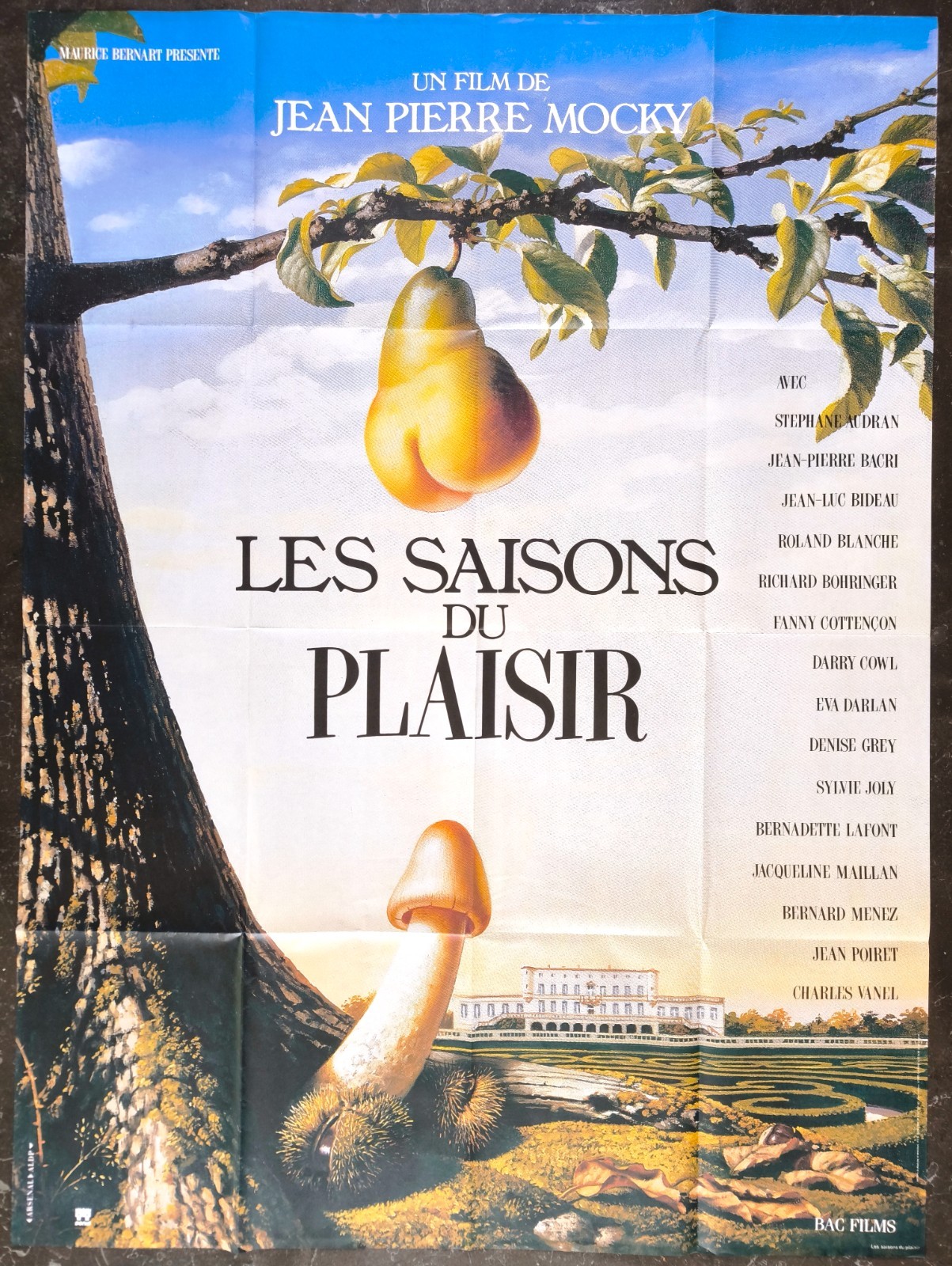 LES SAISONS DU PLAISIR Mocky Erotic Art ORIGINAL french LARGE movie poster