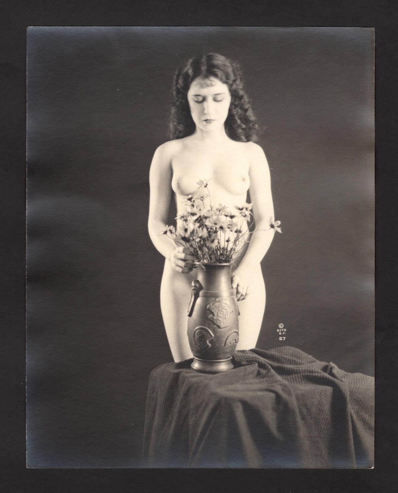 HYPNOTIC VAMP C1920 ART DECO LAURA LA PLANTE? ALTA SILVER GELATIN ZIEGFELD PHOTO