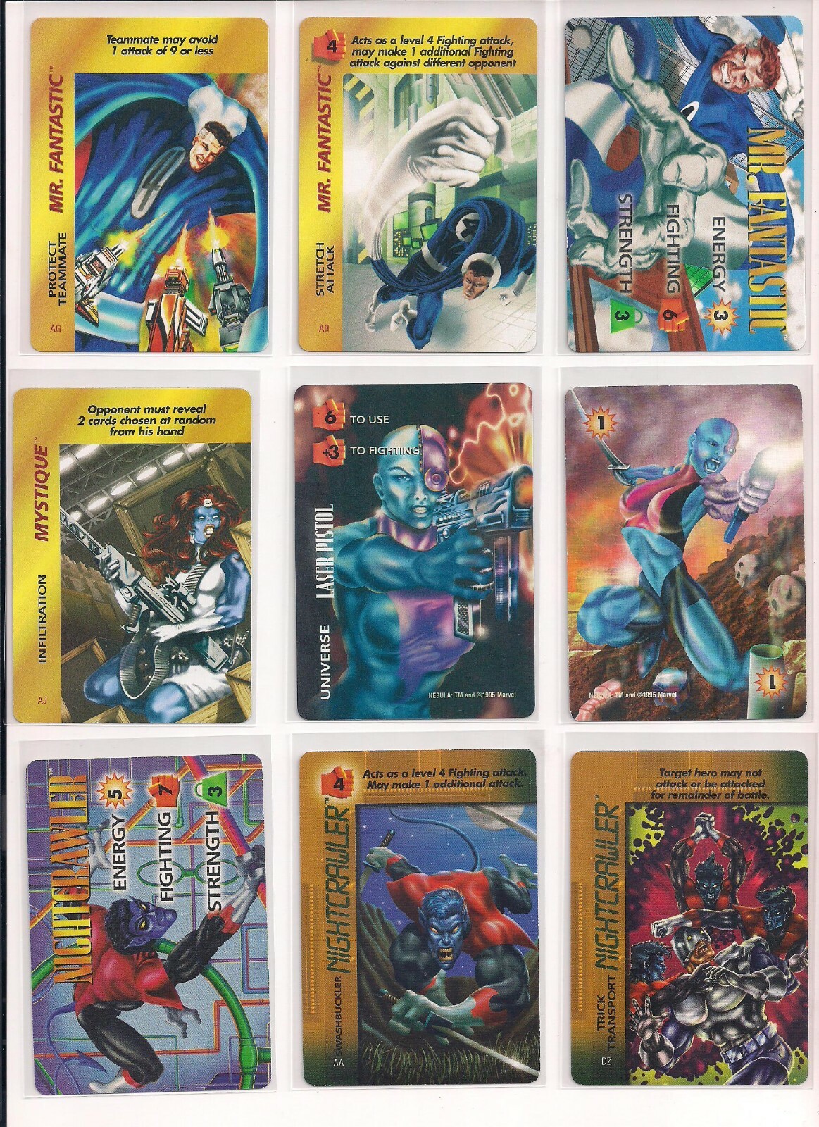 1995 Marvel Overpower Cards / U You Pick / Choose Your Card / From List / bx32