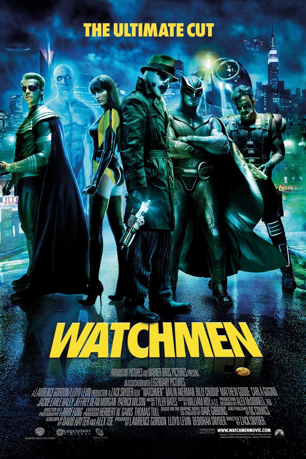 2009 Watchmen Movie Poster 11X17 Malin Ackerman Jeffrey Dean Morgan DC 🙂🩸🍿