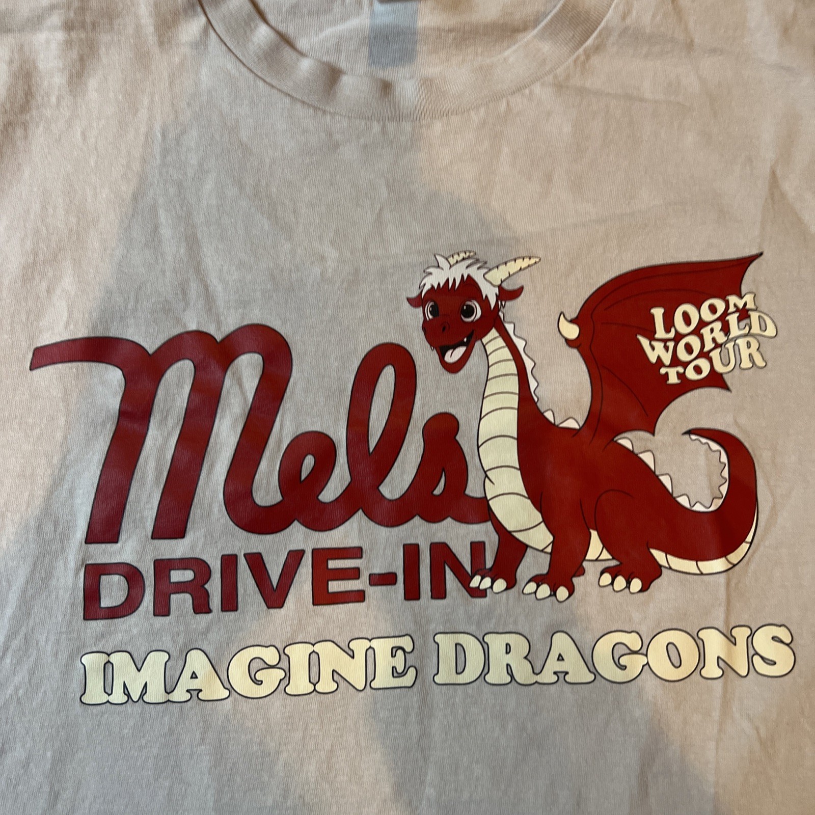 Rare Imagine Dragons Loom World Tour x Mel’s Drive-In Mashup Shirt Small New