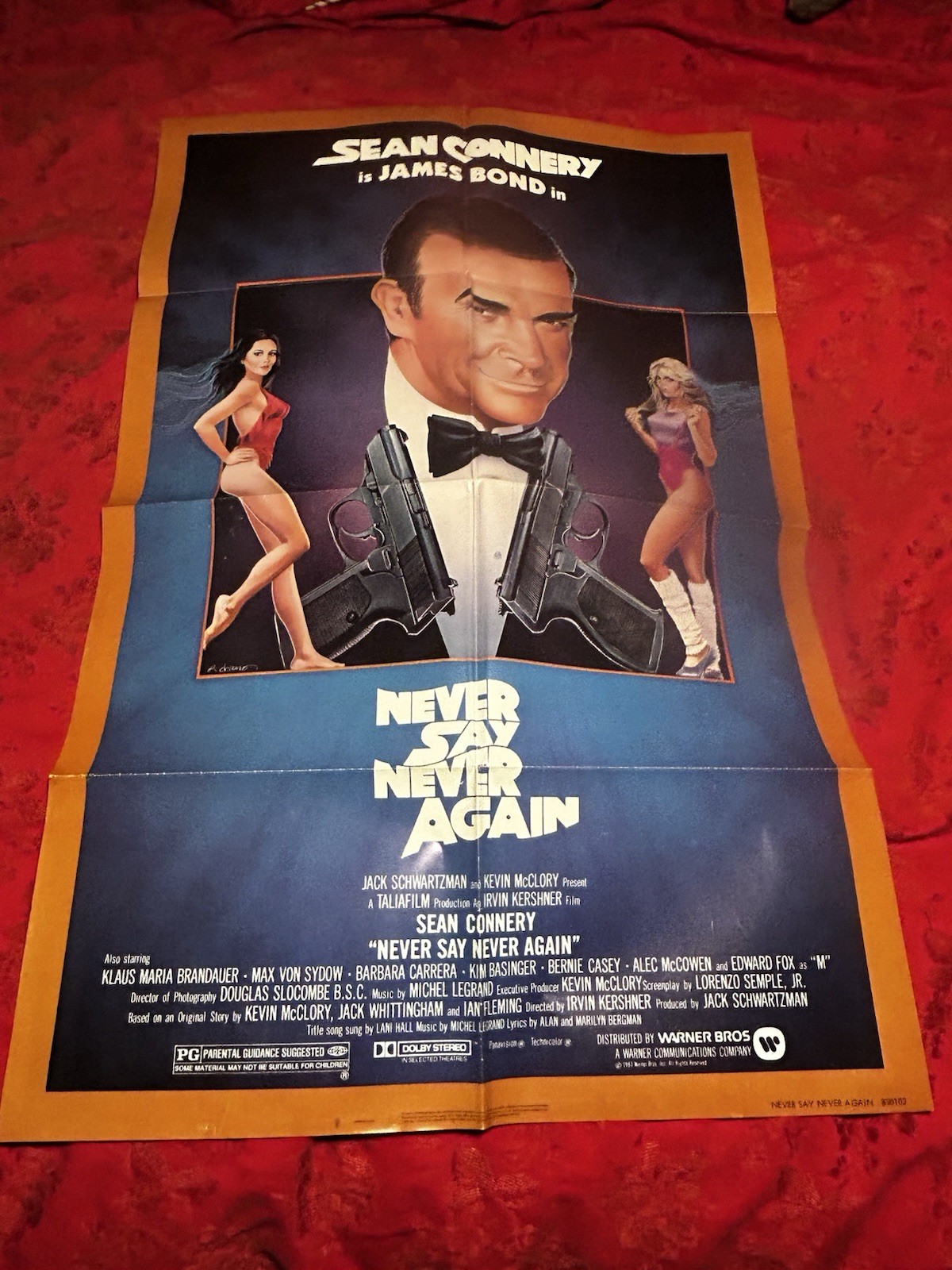 Original 1983 NEVER SAY NEVER AGAIN Poster US One Sheet 27 x 41 in
