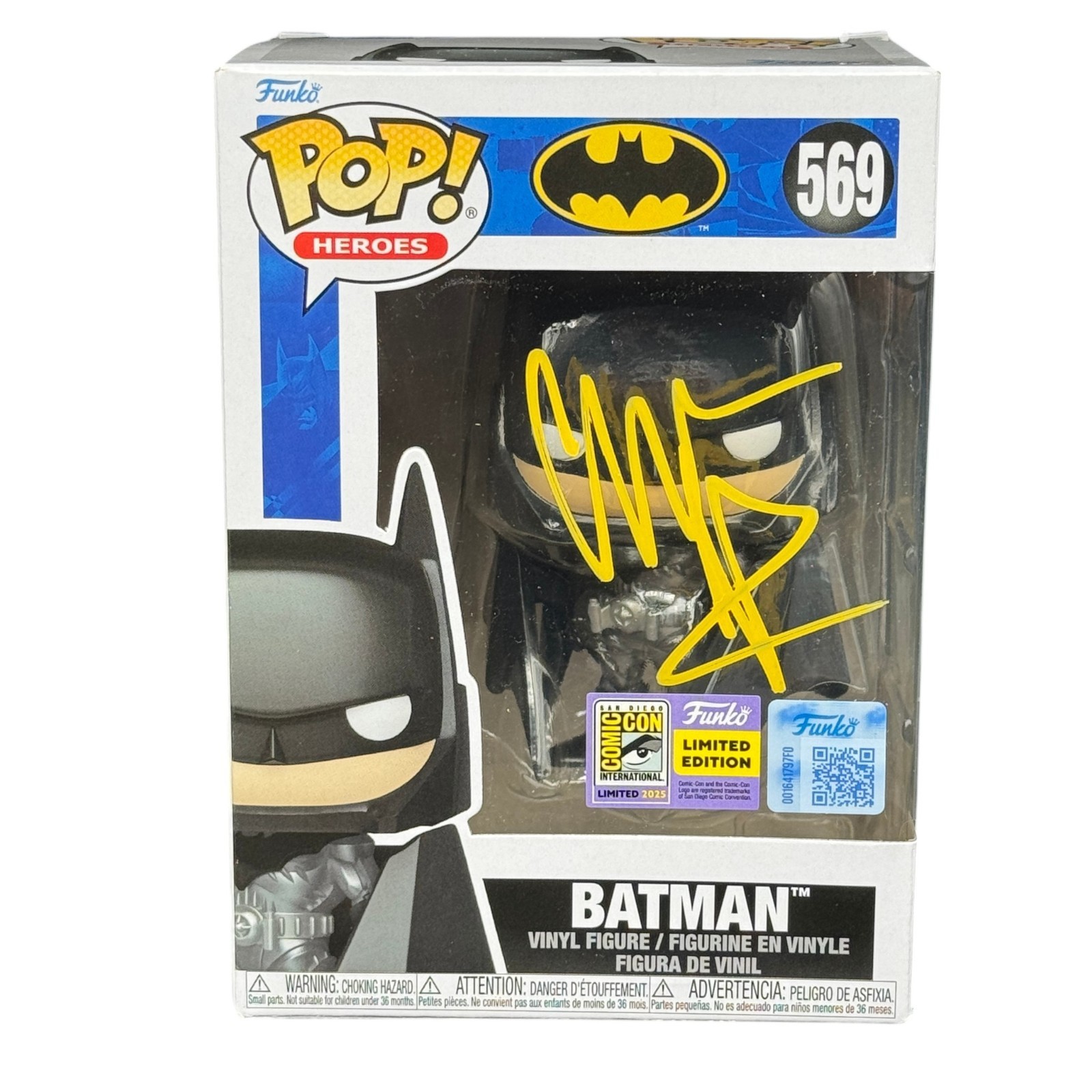 Christian Bale Batman Super Heros Funko Pop 569 Autograph Beckett Authentic