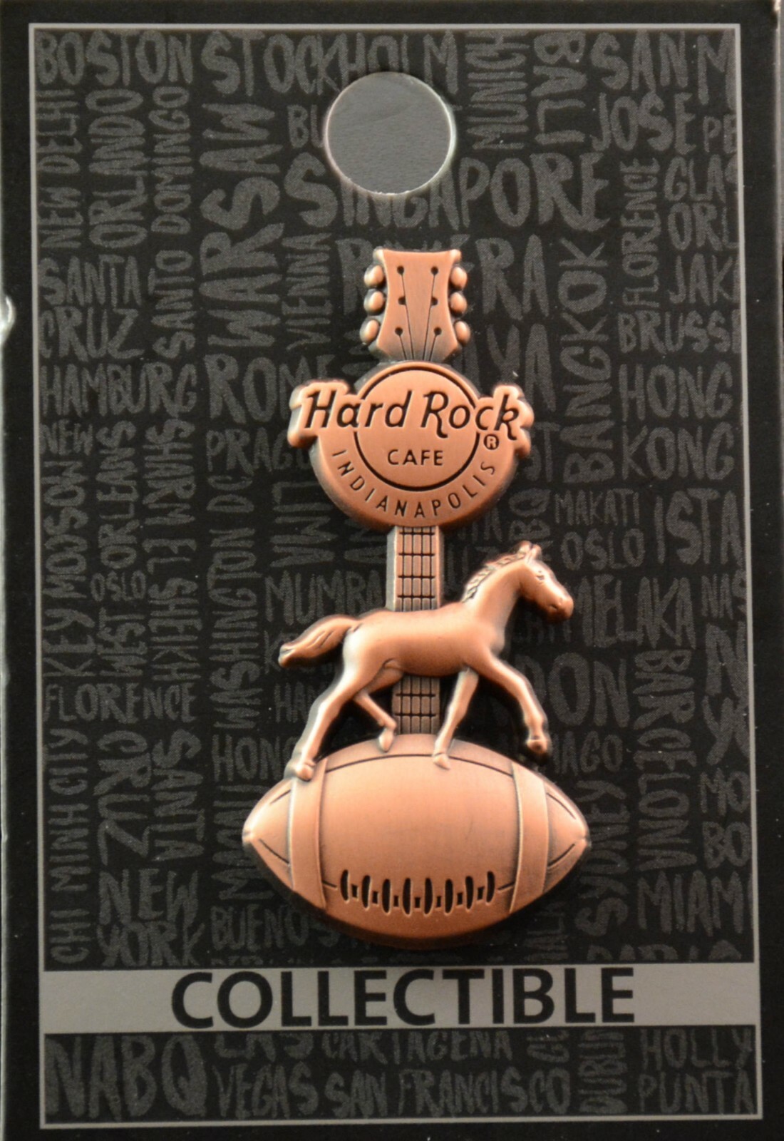 Hard Rock Cafe Indianapolis Colts Football Pin, new on card
