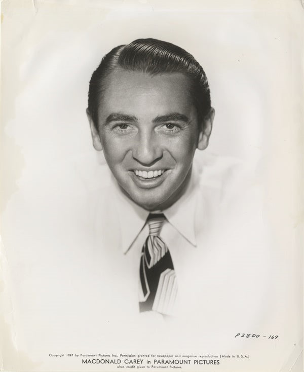 MacDonald Carey Paramount Pictures 1947 Publicity Portrait Original 8×10 Photo