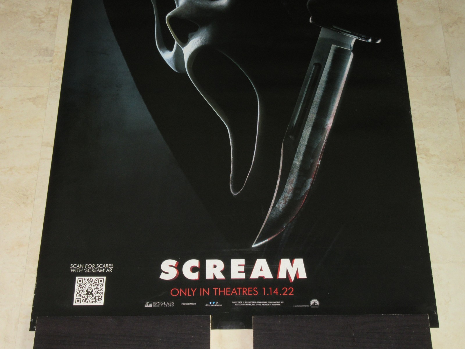 SCREAM 5 [ADV. VERSION] [DOUBLE-SIDED] [ORIGINAL] 27×40 D/S MOVIE POSTER [RARE]