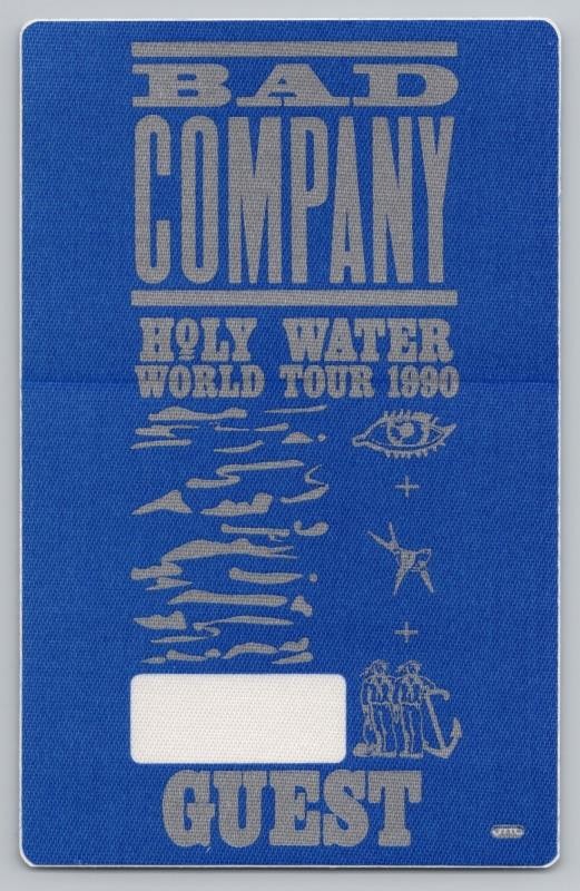 Bad Company Holy Water World Tour 1990. Guest Backstage Pass. OTTO