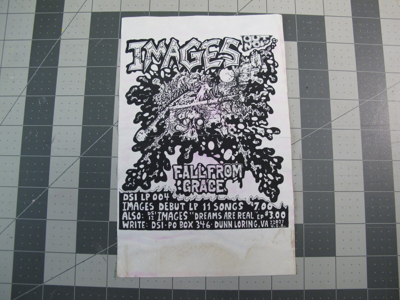 vtg punk hardcore flyer – Images Fall From Grace LP DIF