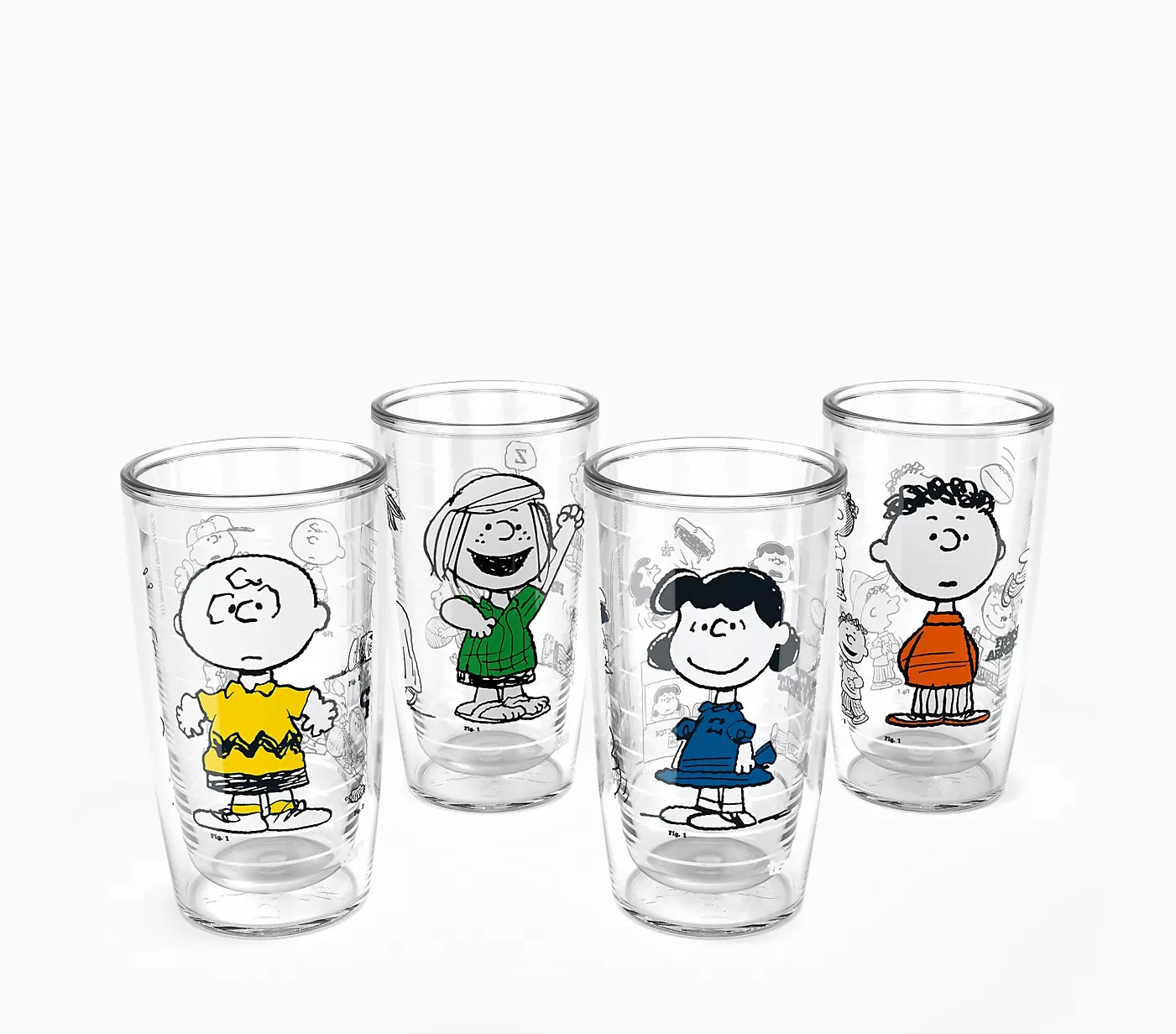PEANUTS PALS, 4/PACK, 16oz, BOXED GIFT SET FROM TERVIS