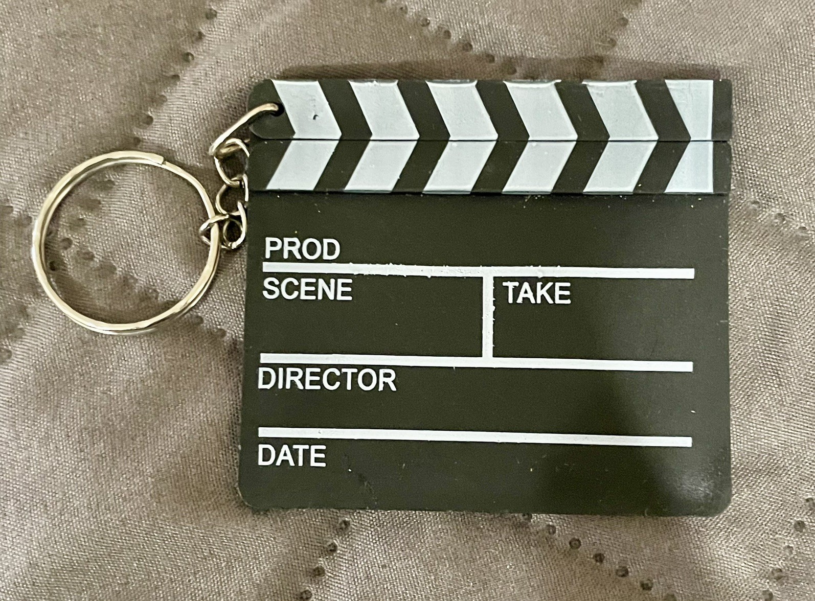 Hollywood Movie Director Scene Title Clapper Set Prop Take Tool Keychain