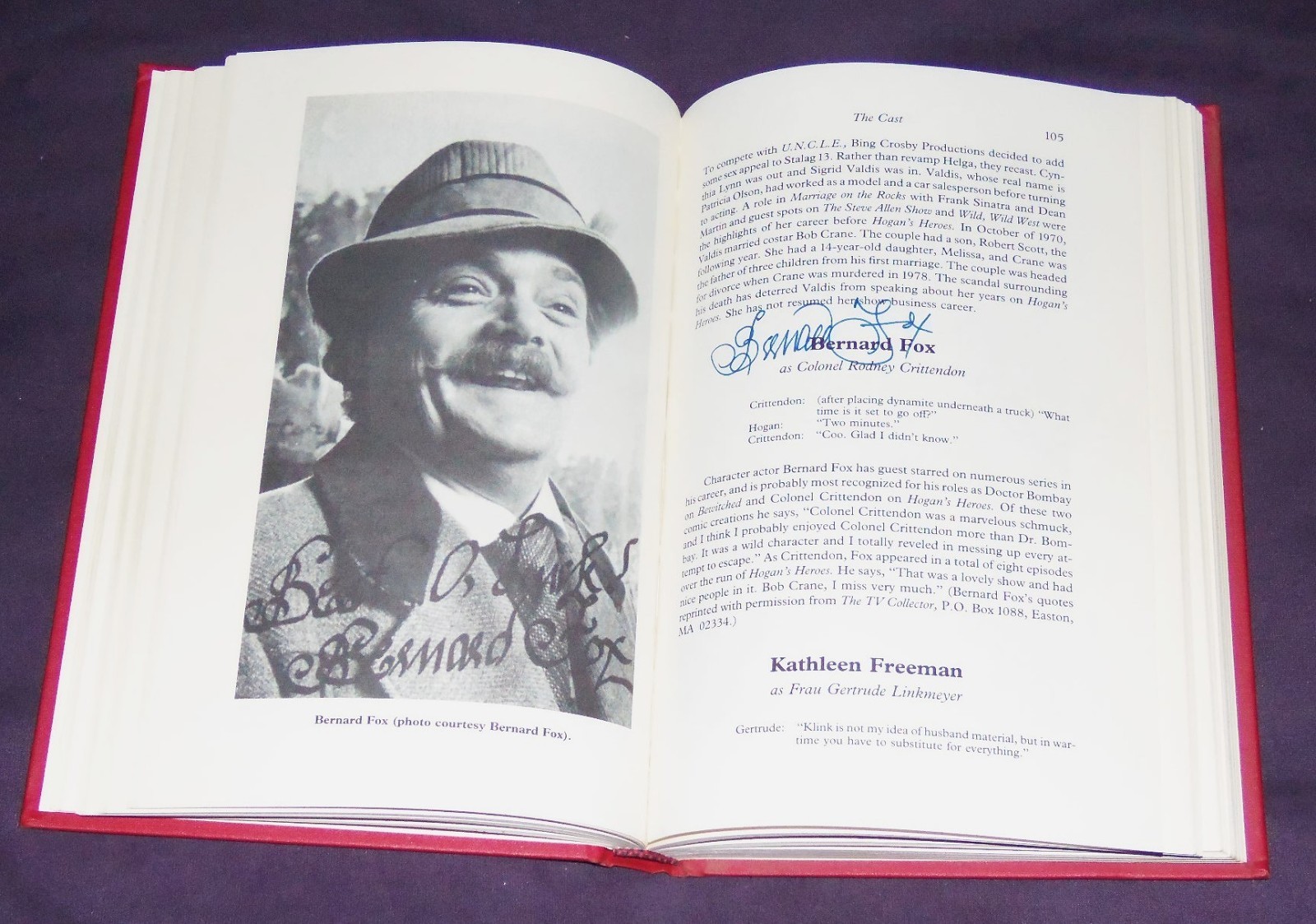 Hogan’s Heroes signed book Werner Klemperer Bernard Fox TV First Edition RARE!
