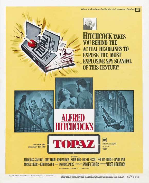 TOPAZ Movie POSTER 27×40 C John Forsythe Frederick Stafford Philippe Noiret