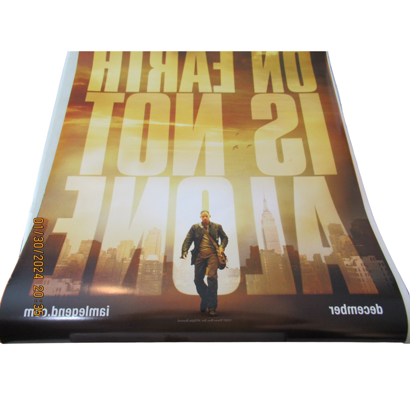 2007 I Am Legend Will Smith Sci-Fi Double Sided 27″x41″ Theatrical Movie Poster