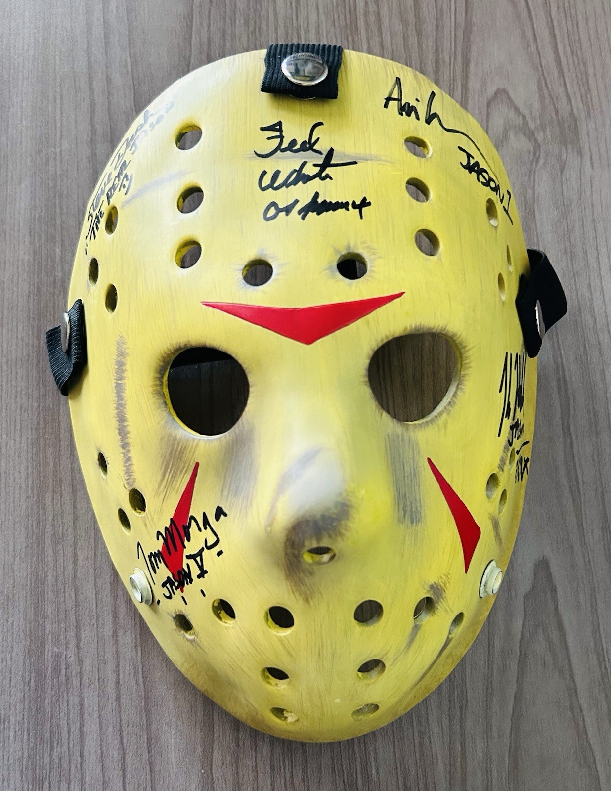 Steve Dash/ Ted White + 3 Multi Signed Jason Neca Official Mask Friday The 13th