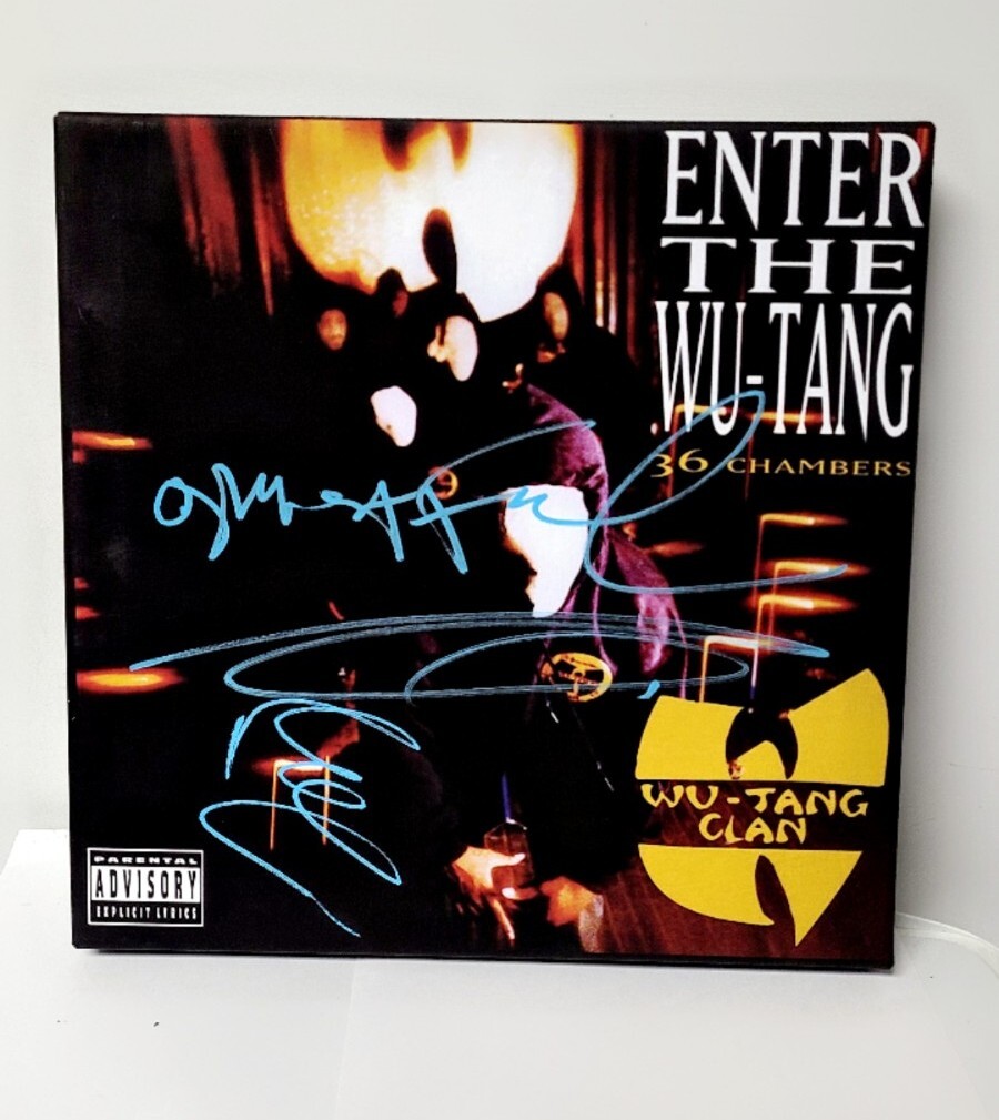 Wu-Tang Clan Signed 36 Chambers Album Cover Canvas GHOSTFACE KILLAH RAEKWON COA