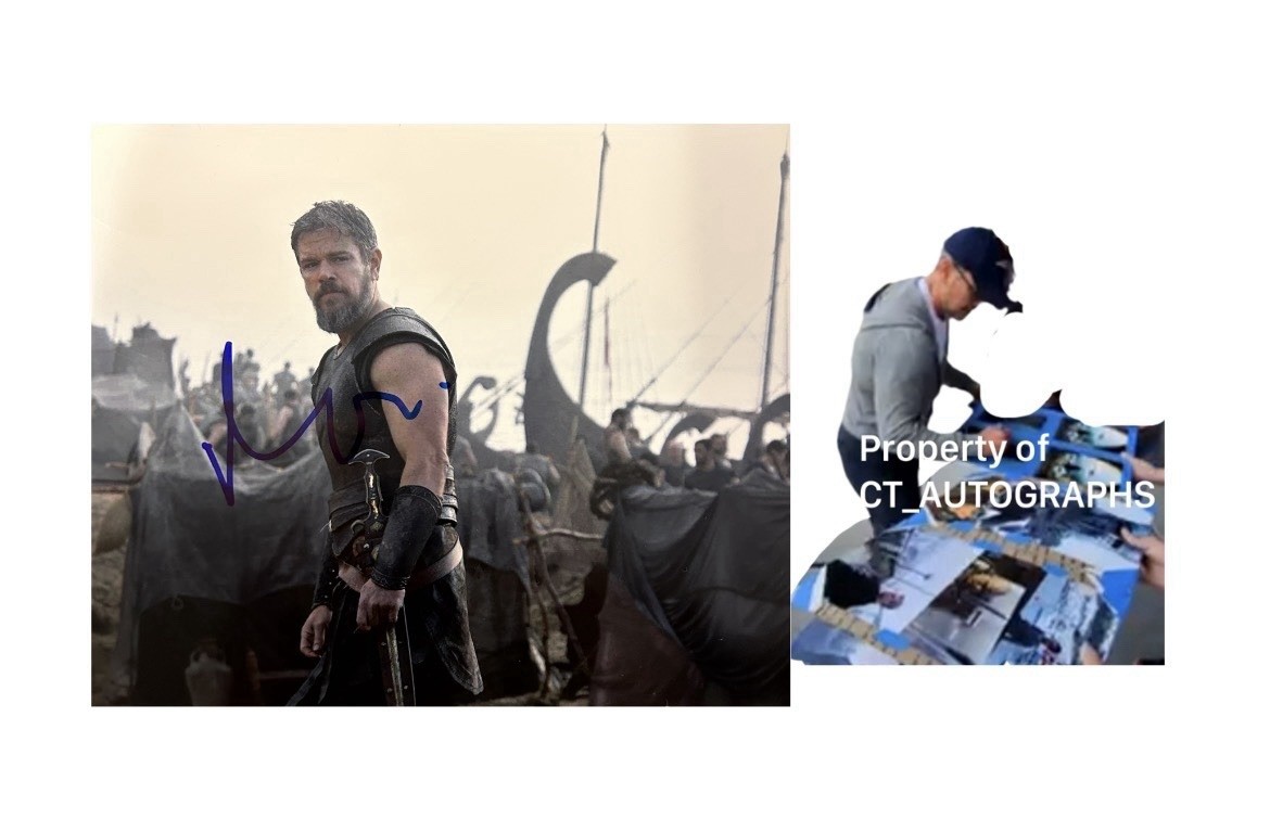 Matt Damon Signed 8×10 Photo Autographed Odyssey with PROOF Christopher Nolan