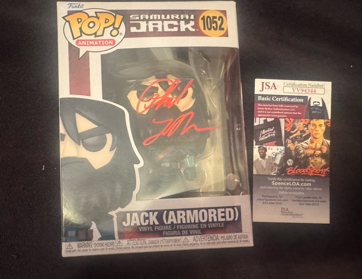 Phil LaMarr SIGNED AUTOGRAPHED Samurai Jack Armored Funko Pop 1052 JSA COA