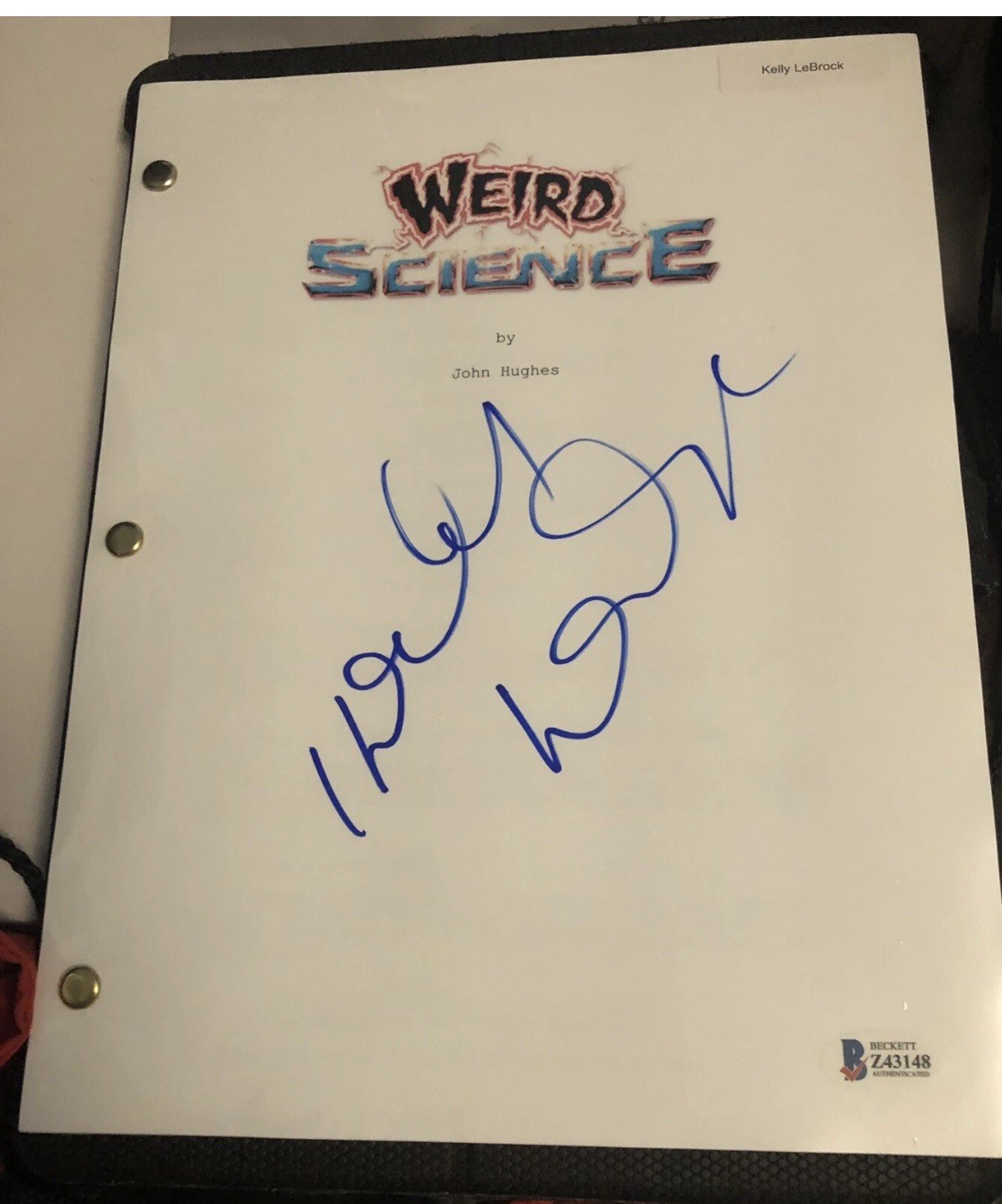 KELLY LeBROCK Signed WEIRD SCIENCE Full Sealed Script Beckett COA BAS RARE LISA