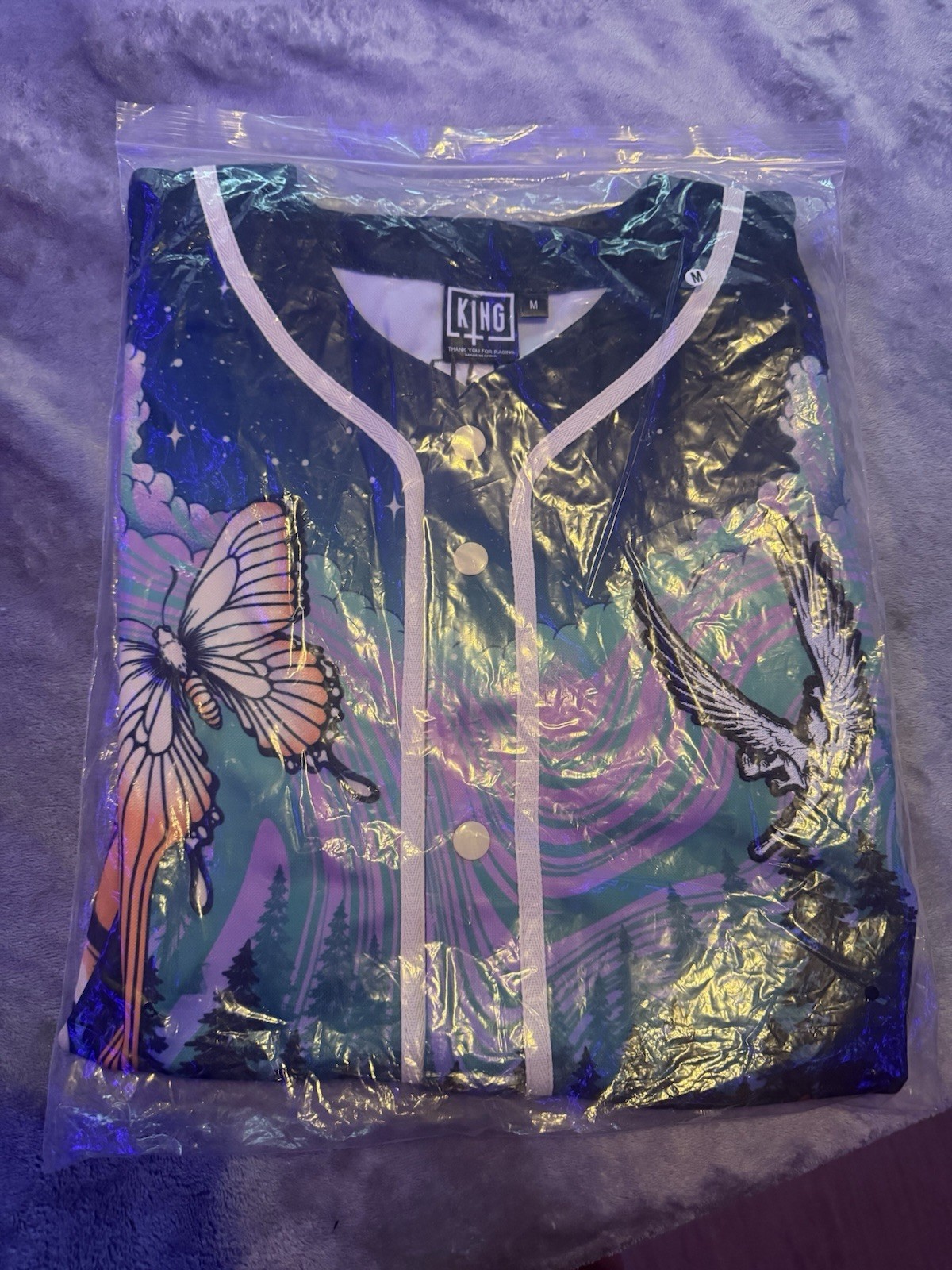 Sullivan King Electric Forest2026 Baseball Jersey Unisex Size Medium Embroidered