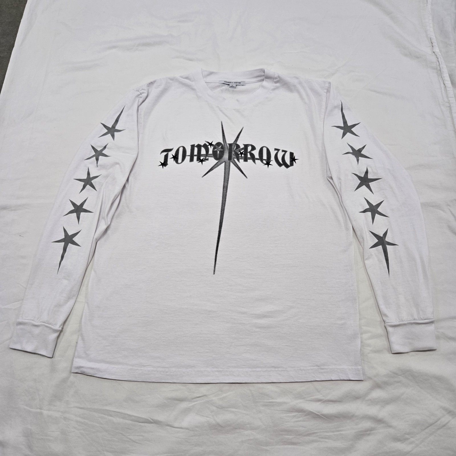EUC Size LARGE Adults TXT White ACT TOMORROW Long Sleeve Shirt Official Merch