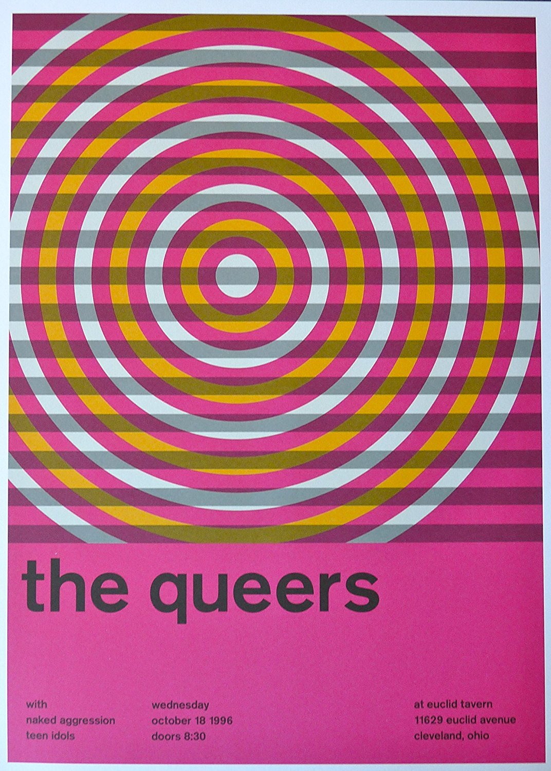 The Queers – Live at Euclid Tavern – Concert Mini Poster – 10″x14″