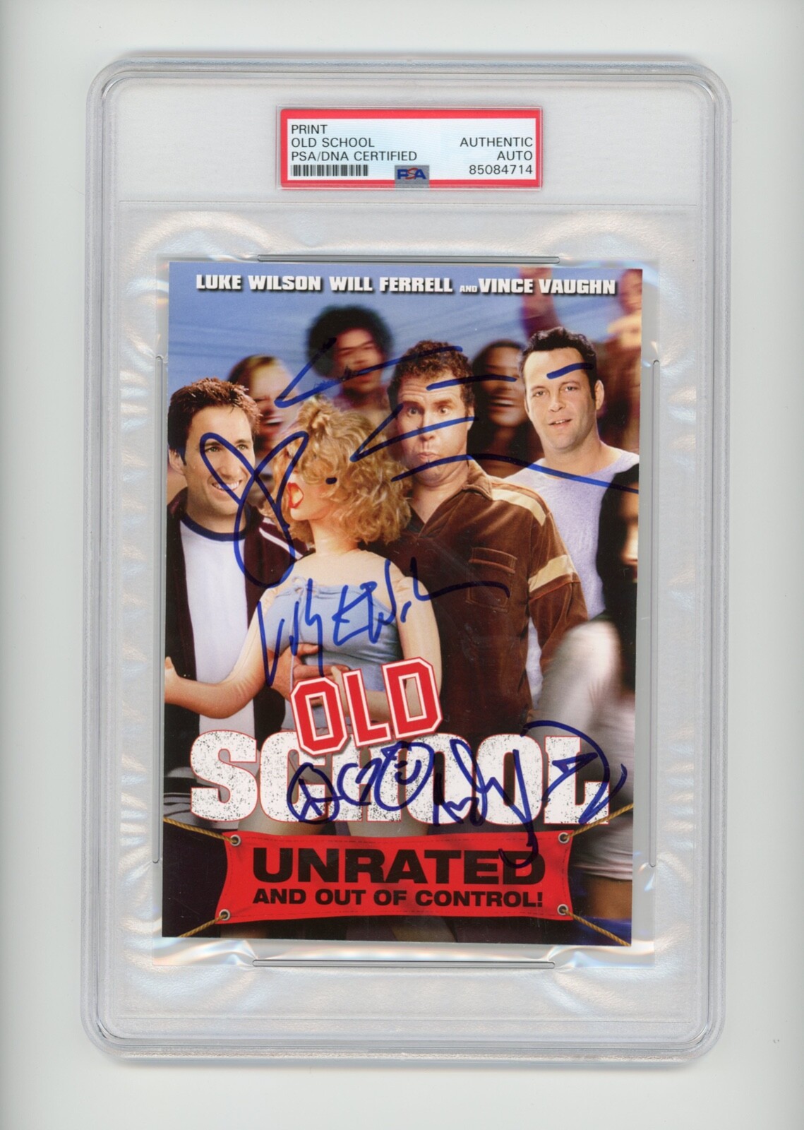 Signed Vince Vaughn Luke Wilson Old School mini Poster/Print PSA DNA Autographed