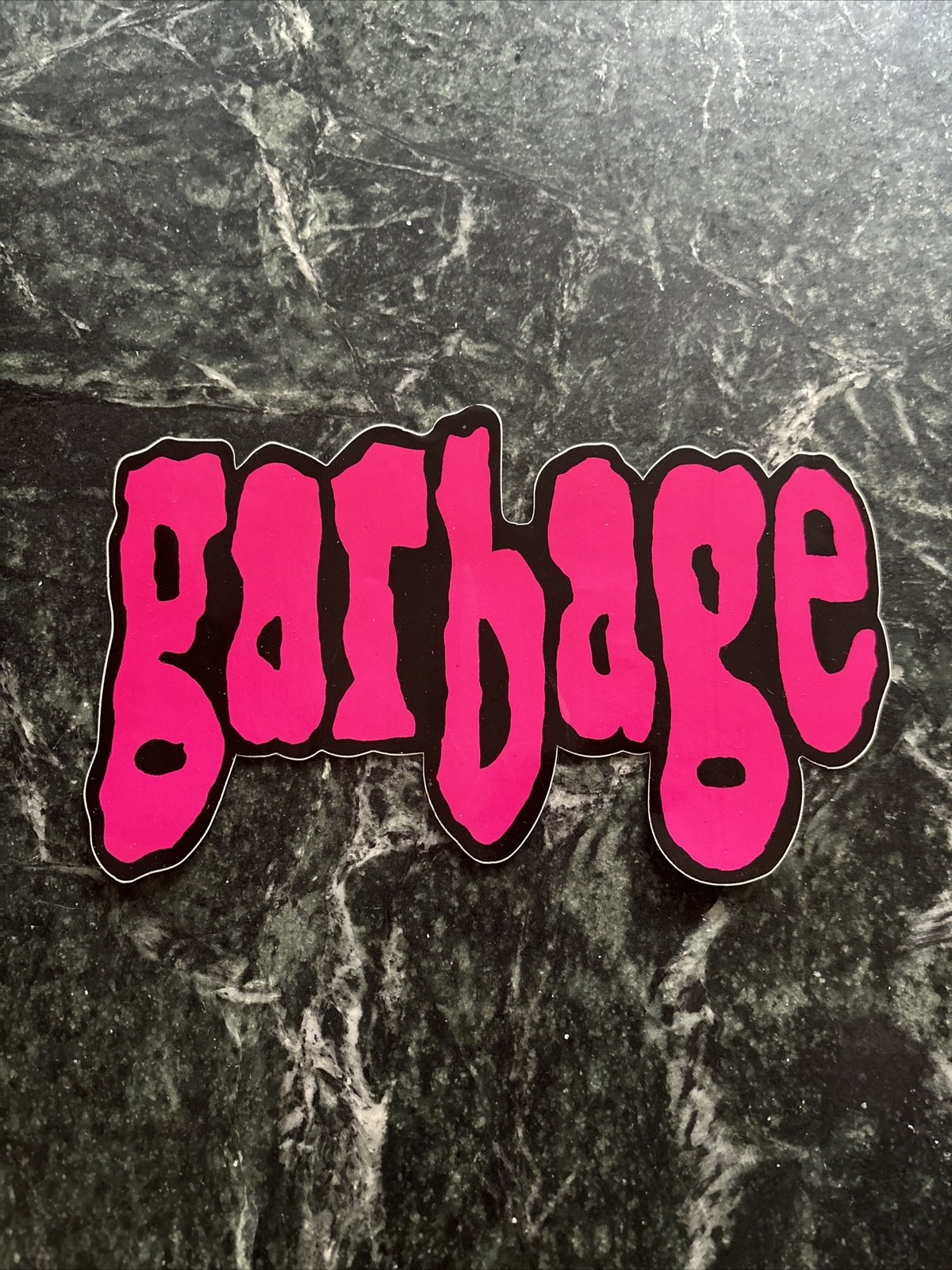 Vtg Garbage Bumper STICKER COLLECTIBLE RARE 90s DECAL 9” Rock Band Window Logo