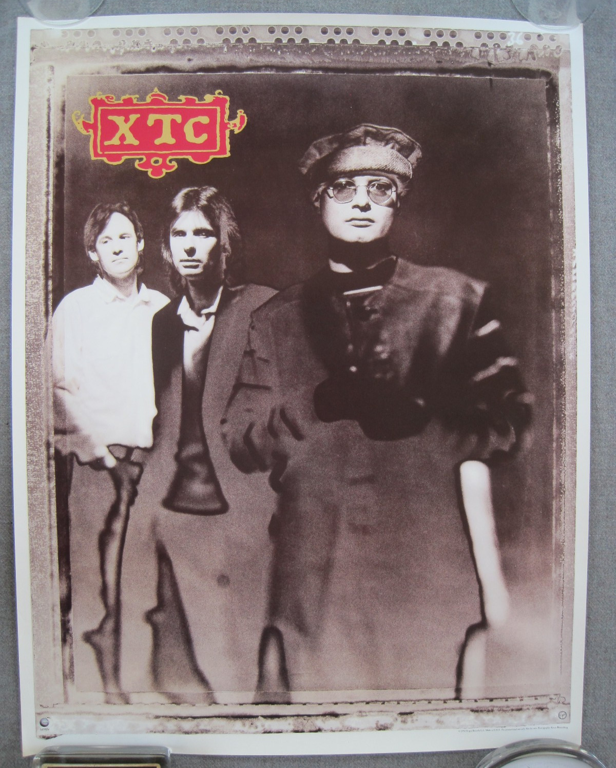 VINTAGE 1992 XTC PROMO ROCK POSTER 18 x 23.5 INCHES EXCELLENT UNUSED