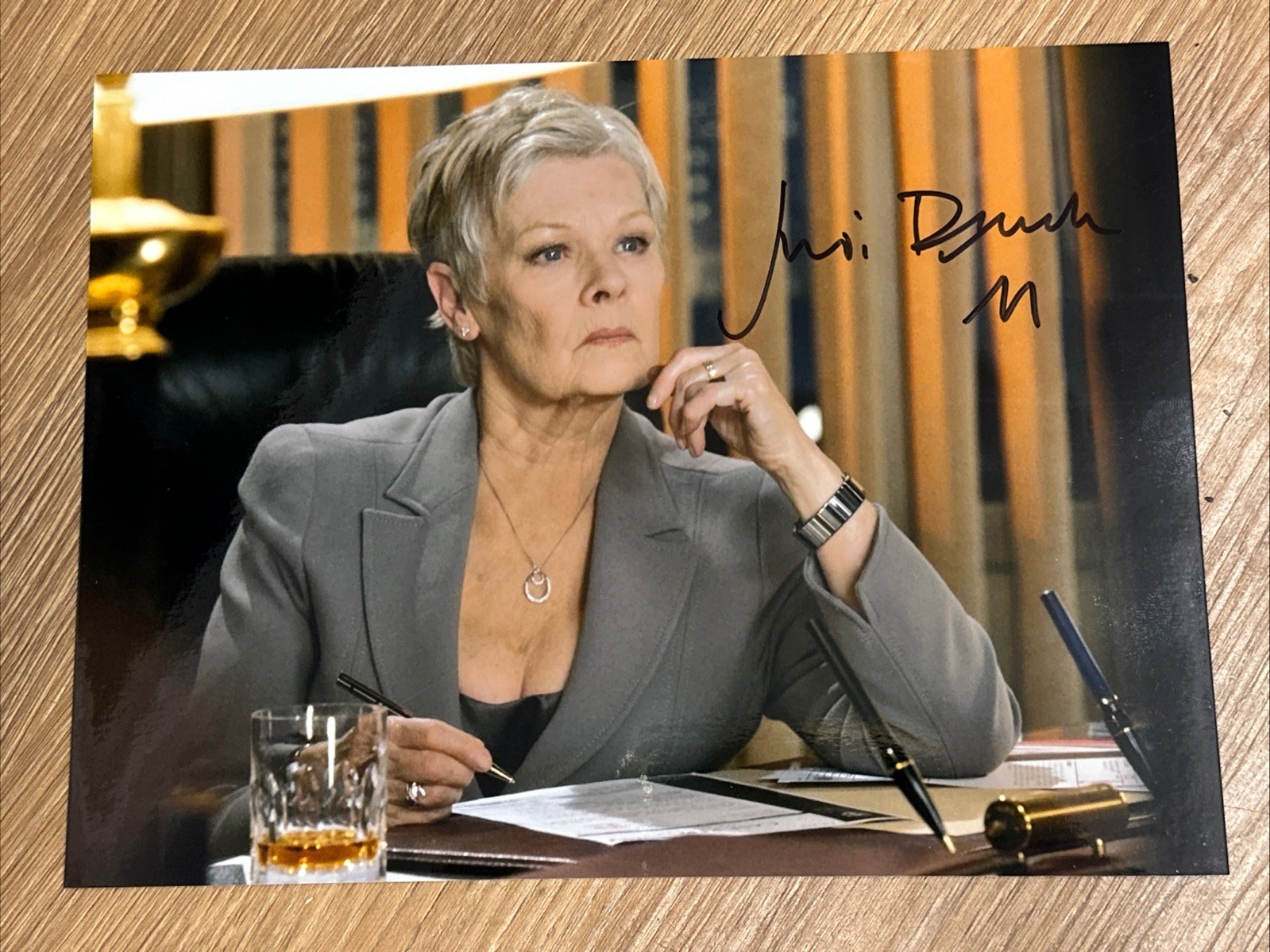 Judi Dench James Bond Autographed Signed 8×10 Color Photo B’BC COA