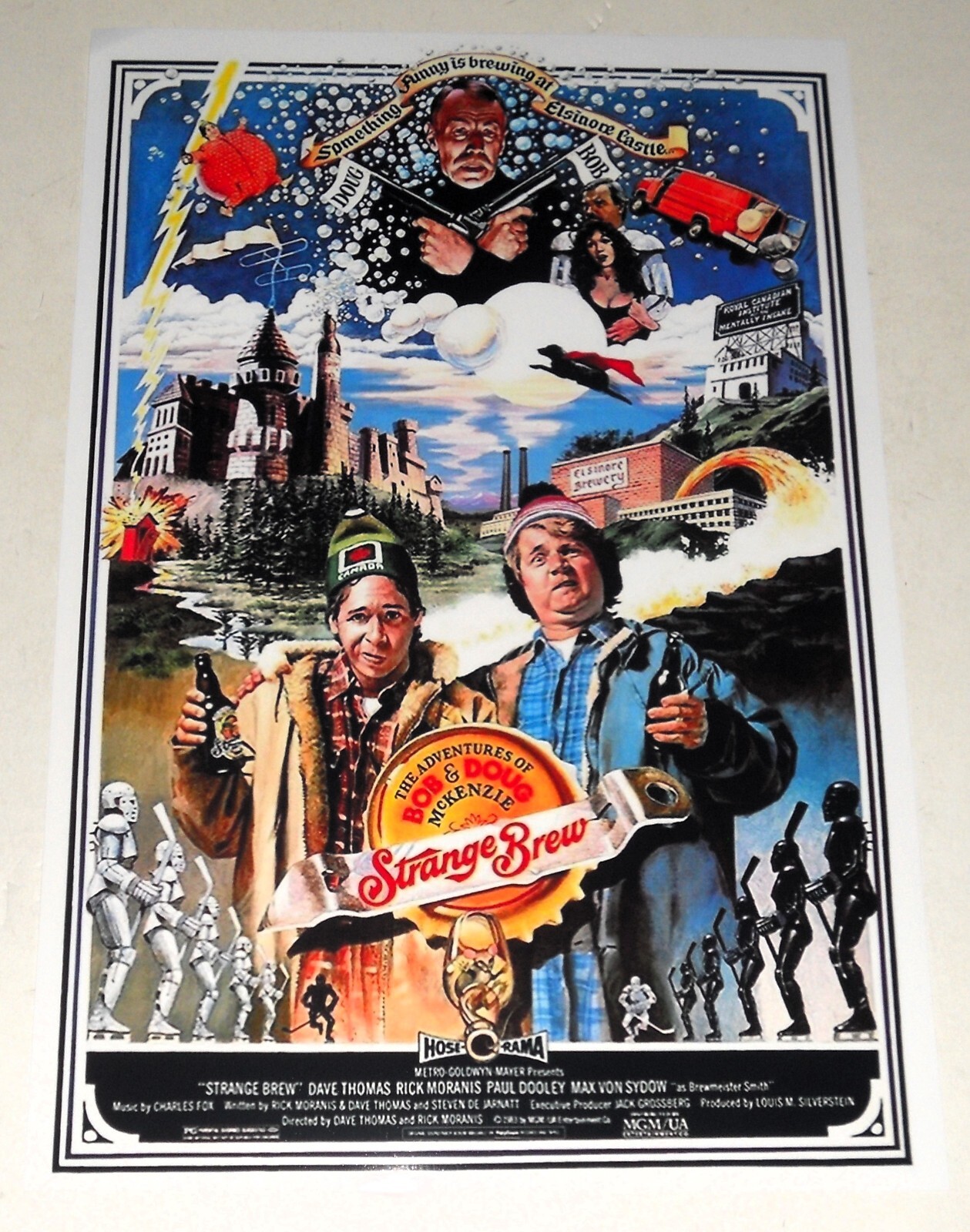 Strange Brew Rick Moranis/Dave Thomas 1983 Comedy Cult Film Poster 19″x13″ Beer!