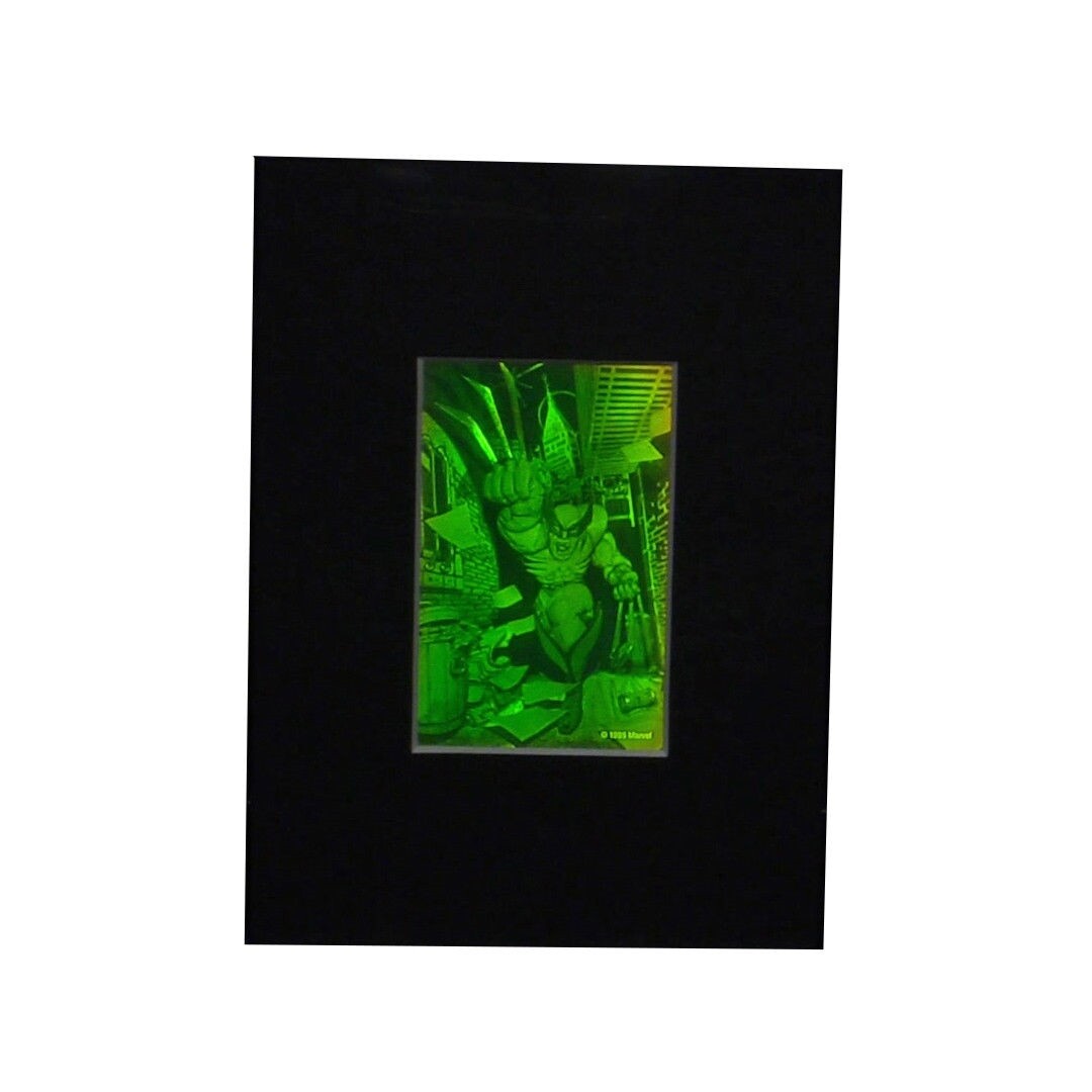 3D X-Men Wolverine Matted Hologram Picture, Collectible Polaroid Photopolymer