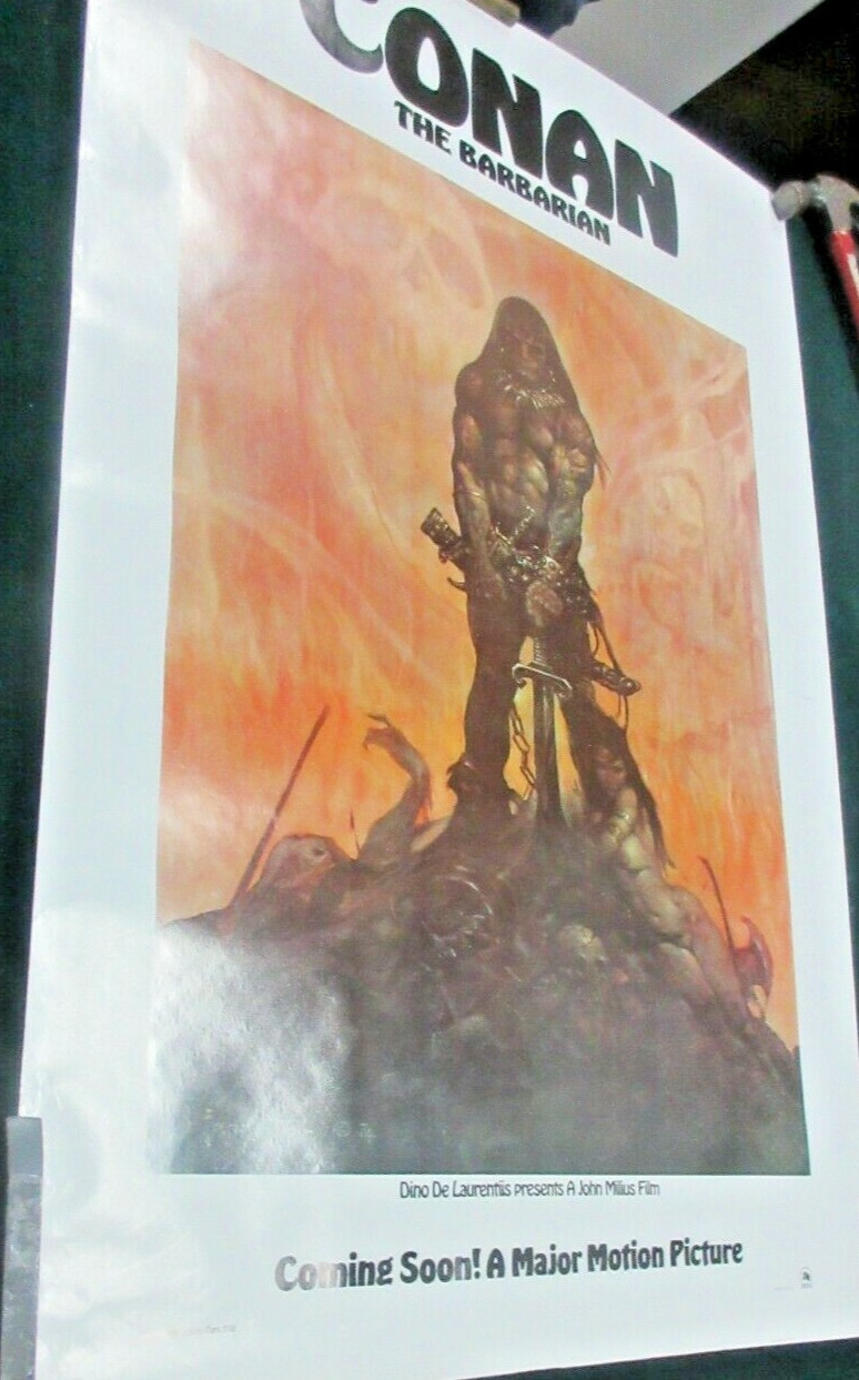 CONAN THE BARBARIAN ADVANCE SHEET ORIGINAL MOVIE POSTER 38″ X 25 “