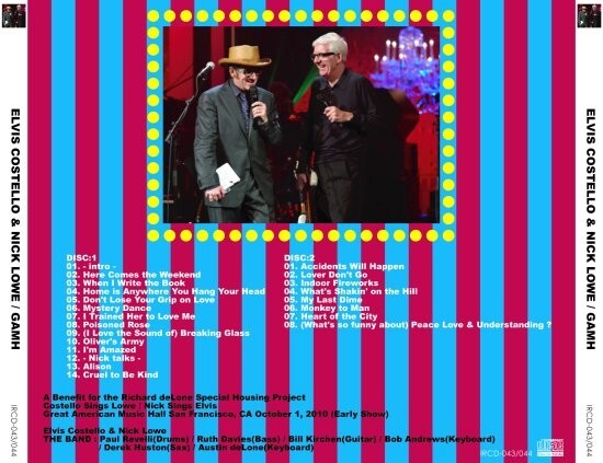 ELVIS COSTELLO & NICK LOWE / GAMH 2010 (2CD)