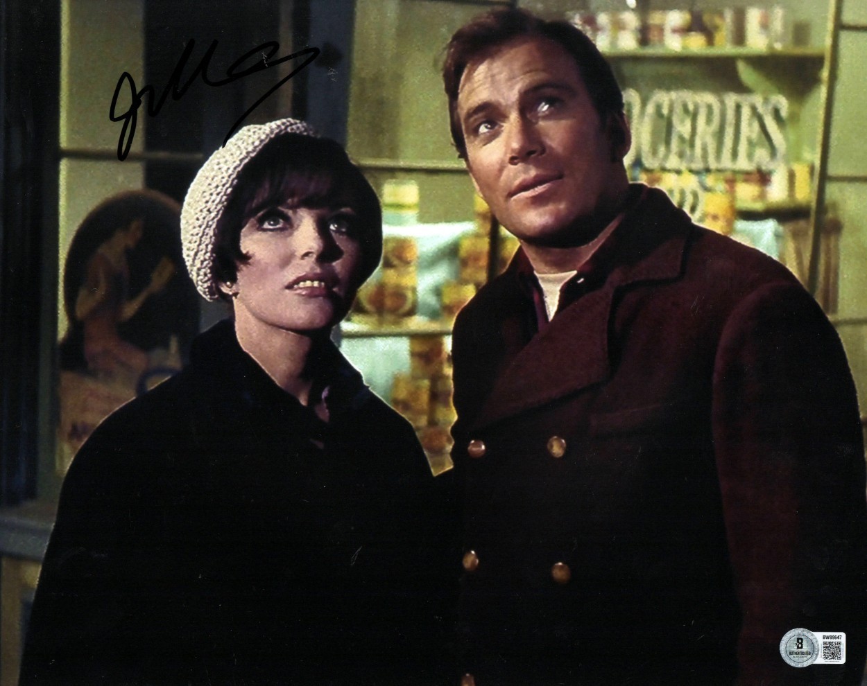 Joan Collins Signed Autographed 11X14 Photo Star Trek Edith Keeler BAS BW89647