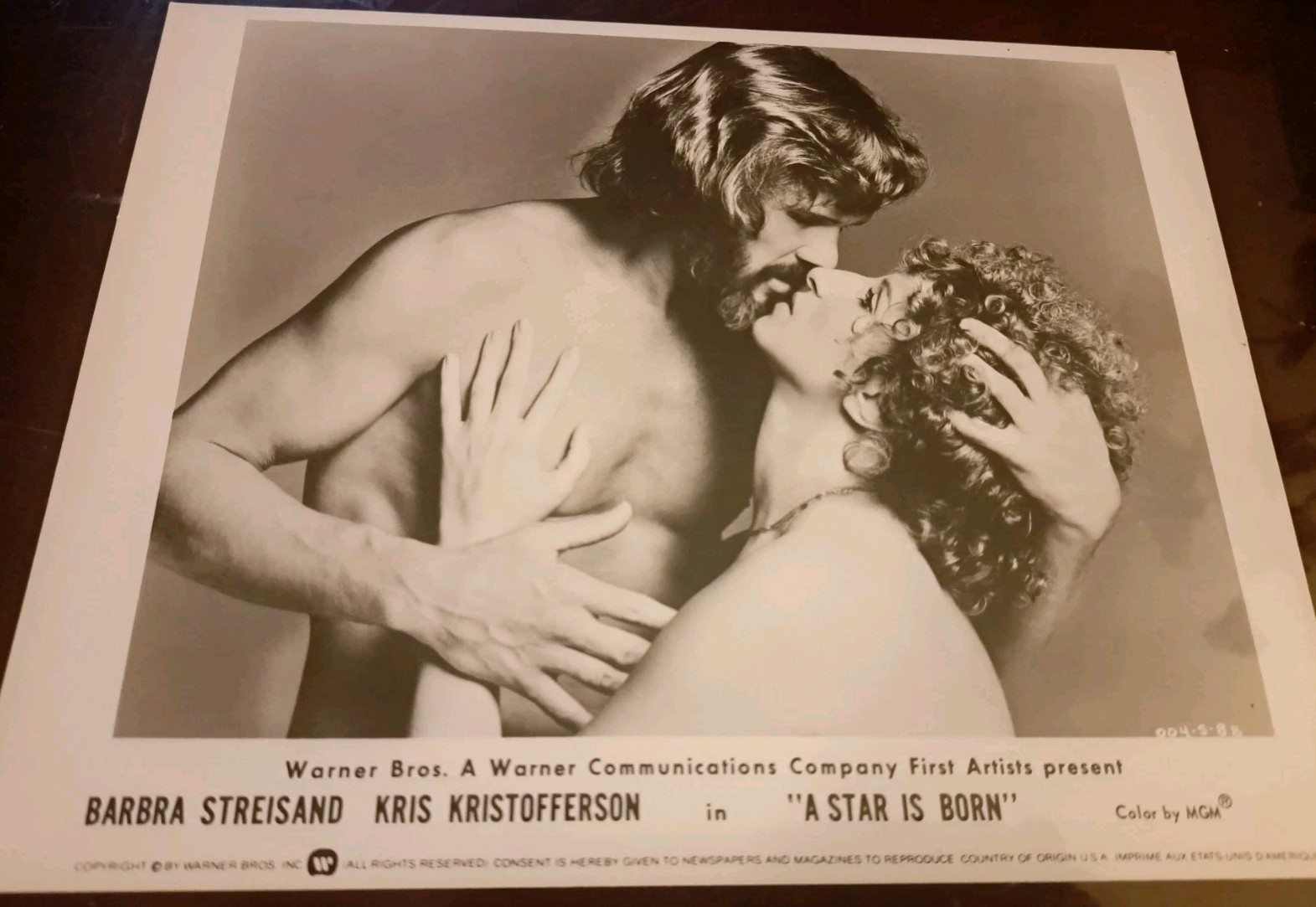 BARBRA STREISAND KRIS KRISTOFFERSON RARE 8X10 PHOTO A STAR IS BORN